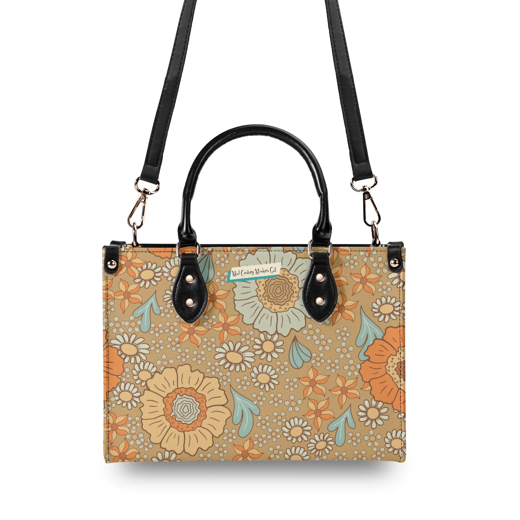 Mid Century Modern Gal, 60s 70s Kitchy Quirky Shoulder-Handbag Sachel Bag - Mid Century Modern Gal