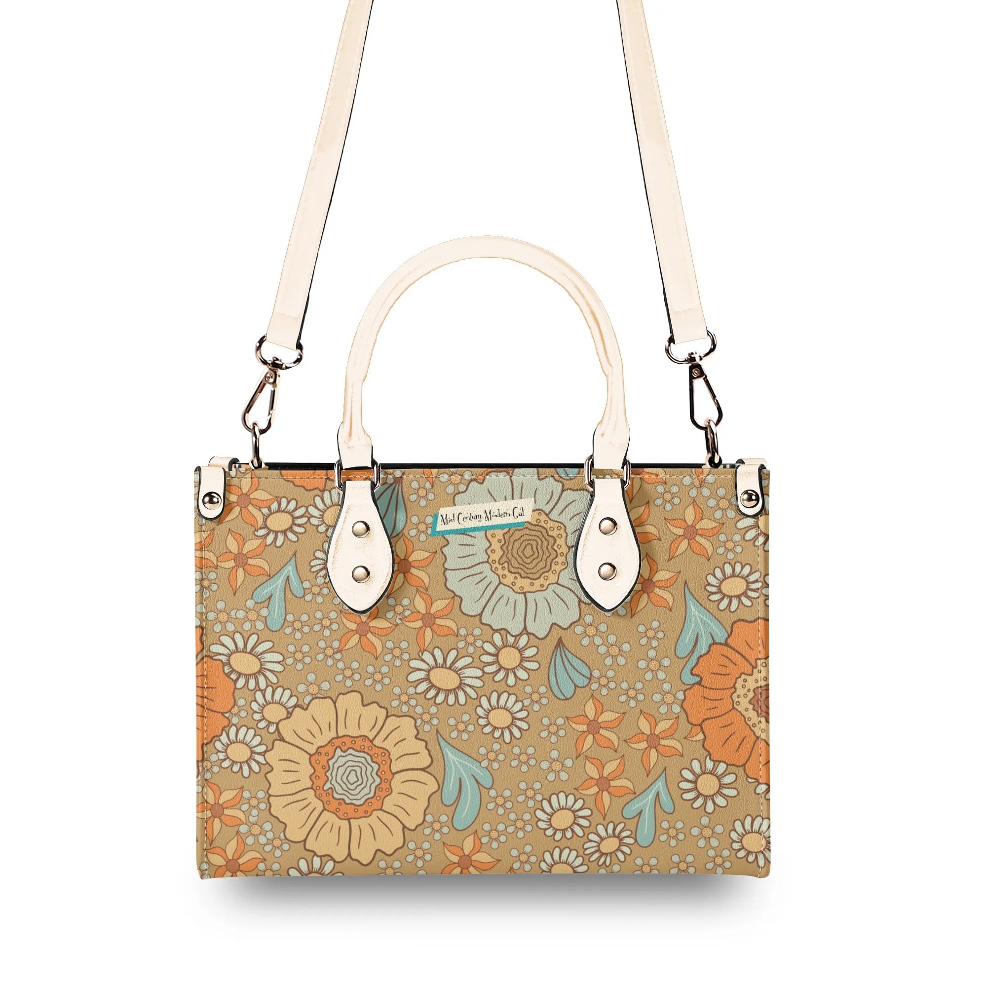 Mid Century Modern Gal, 60s 70s Kitchy Quirky Shoulder-Handbag Sachel Bag - Mid Century Modern Gal