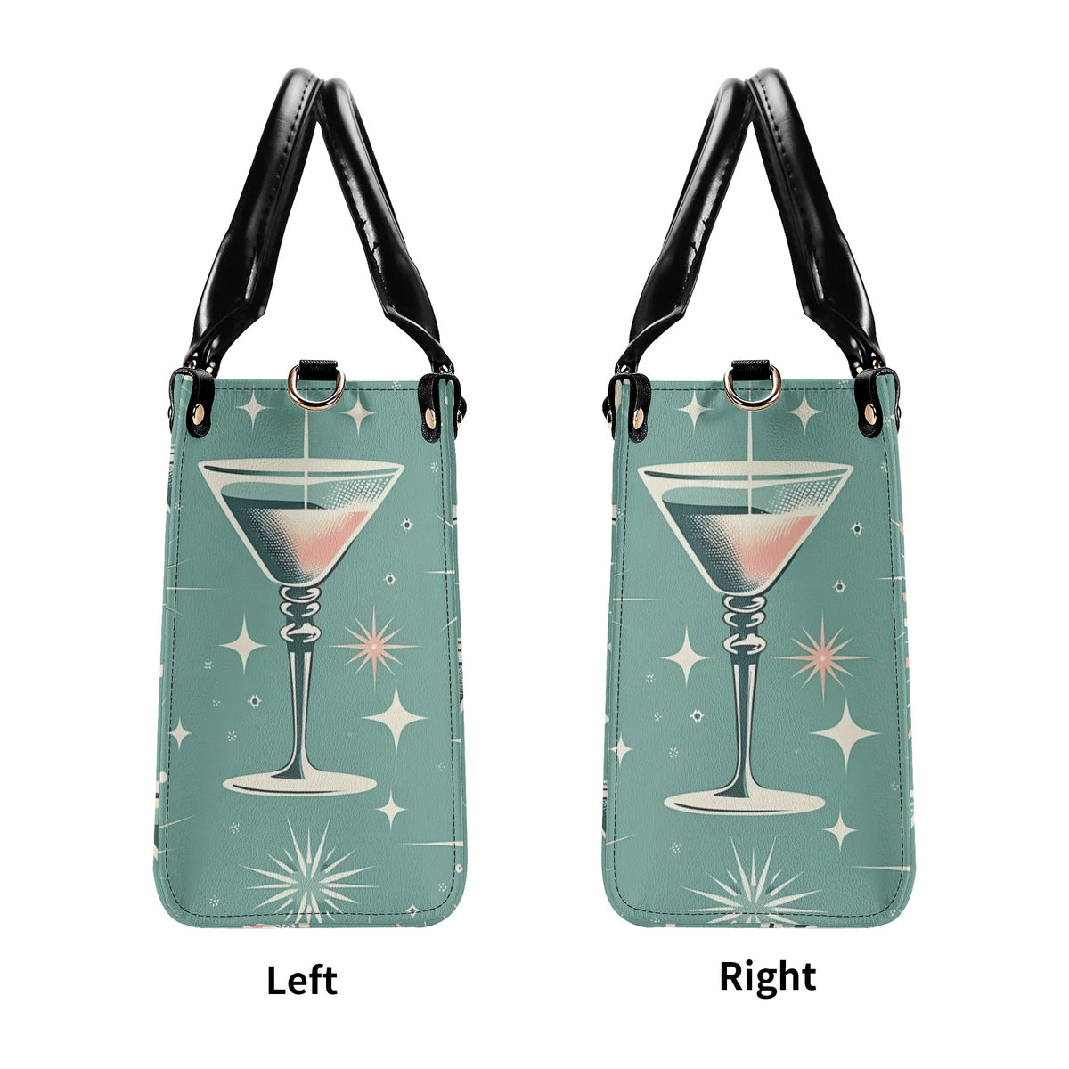 Mid Century Modern Gal, Mod 50s Atomic Kittie Martini Retro Kitschy Luxury Handbag Or Shoulder Bag - Mid Century Modern Gal