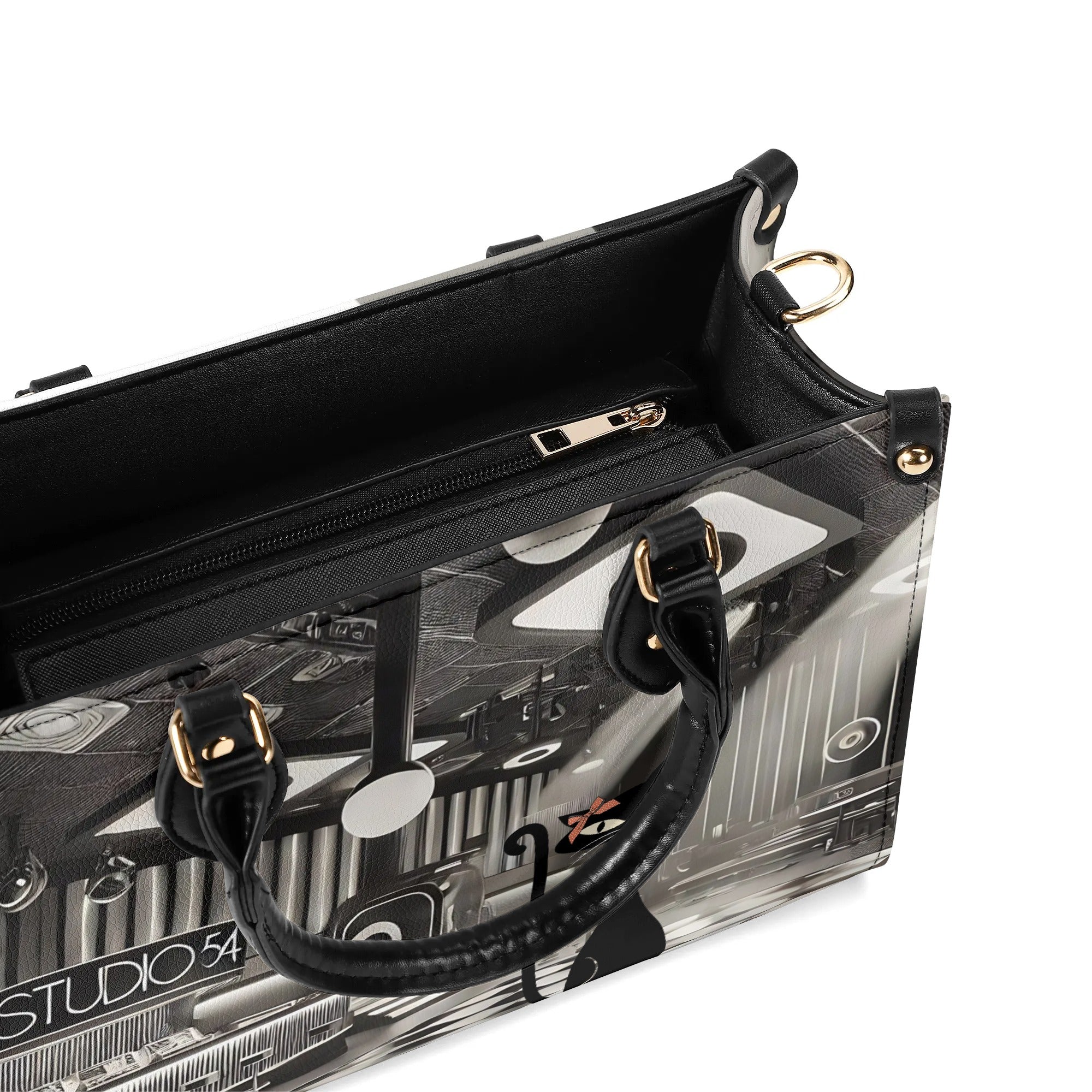 New York City Fashion Luxury Bag, Broadway Lover, Kitschy Cat, Shoulder, Handbag - Mid Century Modern Gal