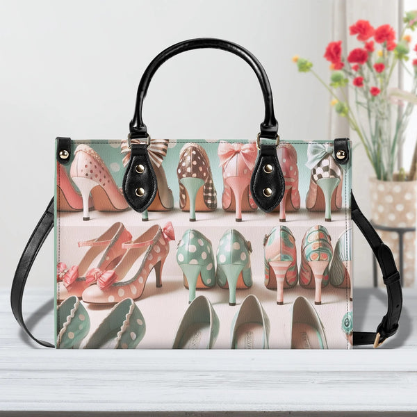 Shoe Lover Handbag, Mid Century Modern 50s Kitsch Shoes Luxury Quirky Cute Purse