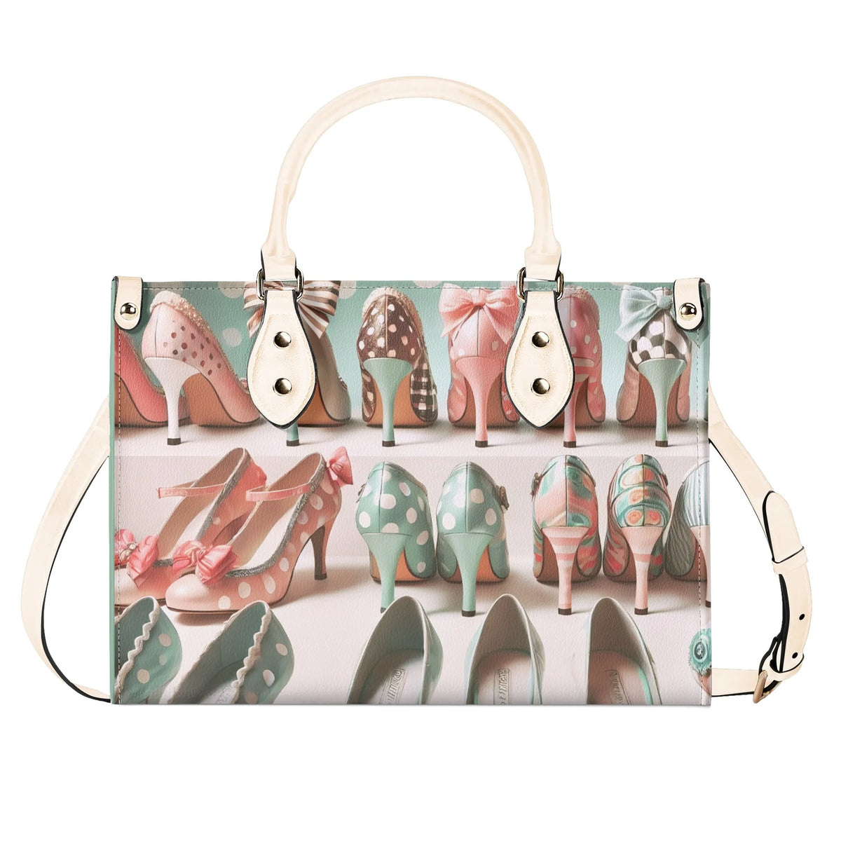 Shoe Lover Handbag, Mid Century Modern 50s Kitsch Shoes Luxury Quirky Cute Purse - Mid Century Modern Gal