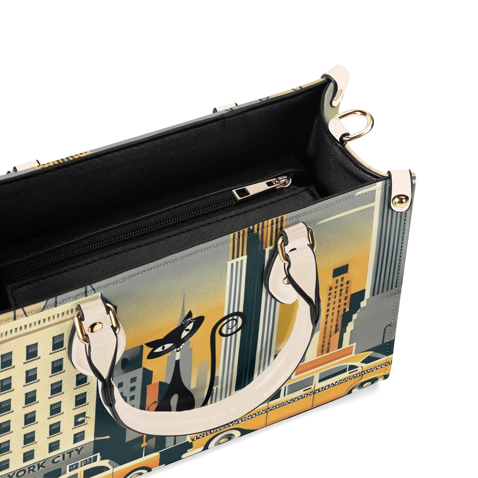 New York City Handbag, Trendy Kitschy City Purse, Shoulder Bag - Mid Century Modern Gal