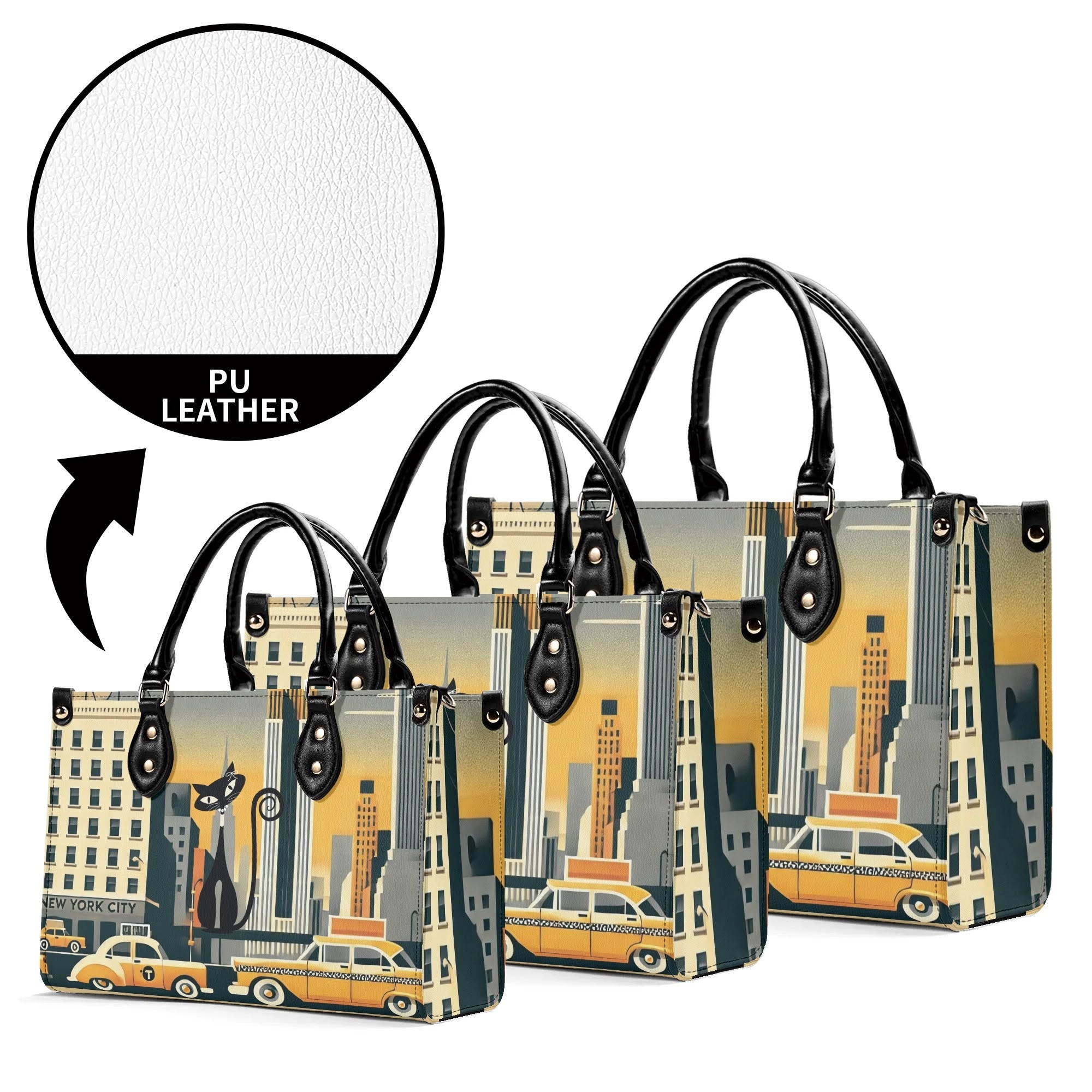 New York City Handbag, Trendy Kitschy City Purse, Shoulder Bag - Mid Century Modern Gal