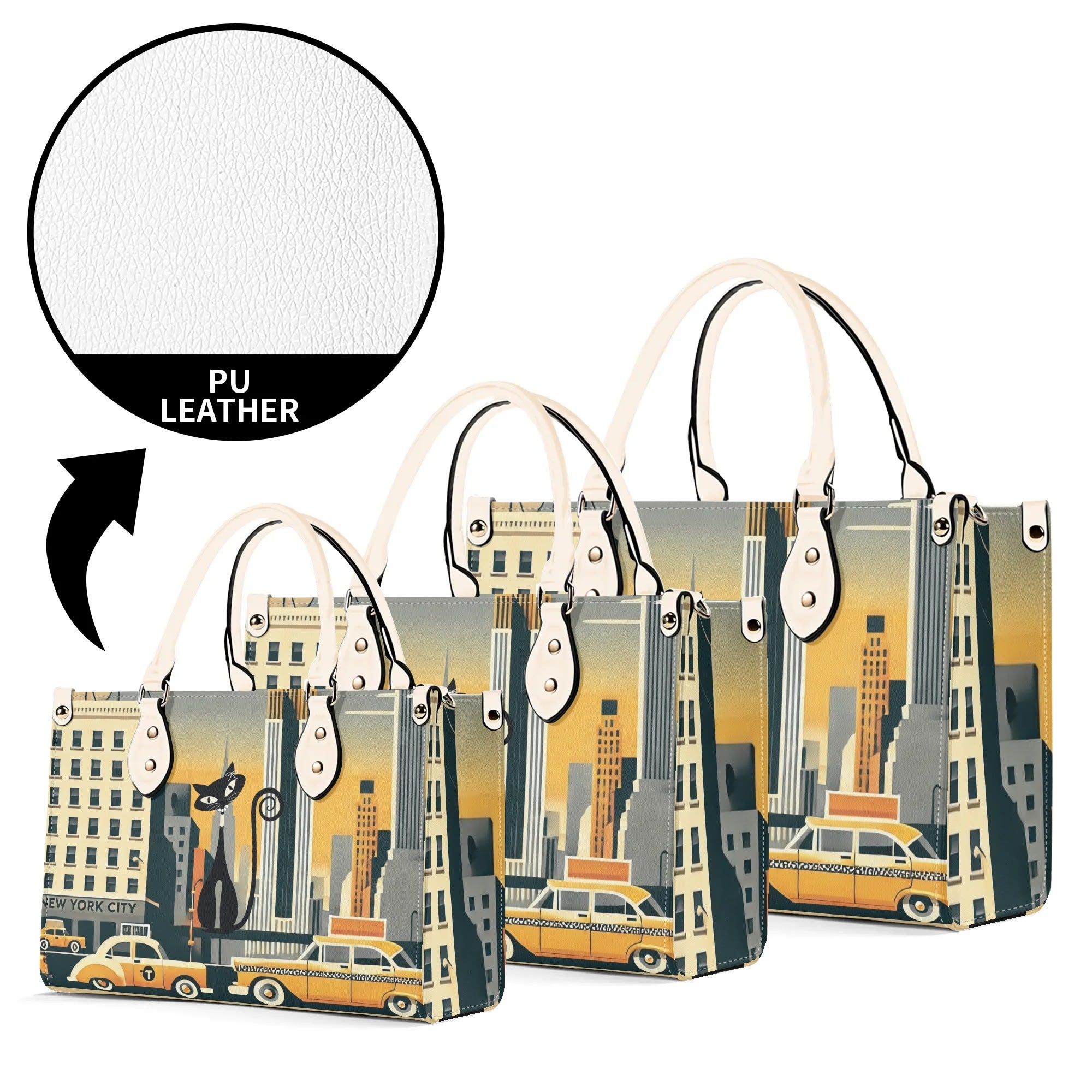 New York City Handbag, Trendy Kitschy City Purse, Shoulder Bag - Mid Century Modern Gal
