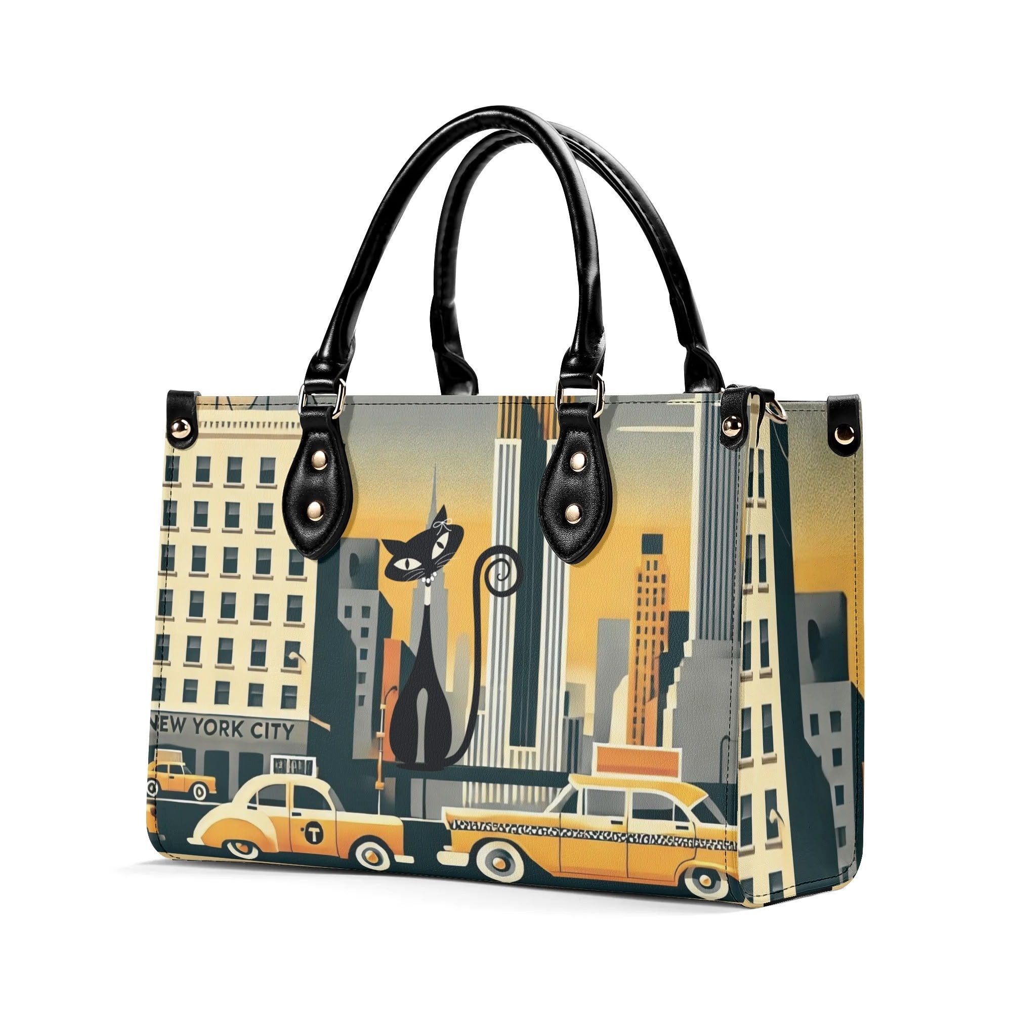 New York City Handbag, Trendy Kitschy City Purse, Shoulder Bag - Mid Century Modern Gal