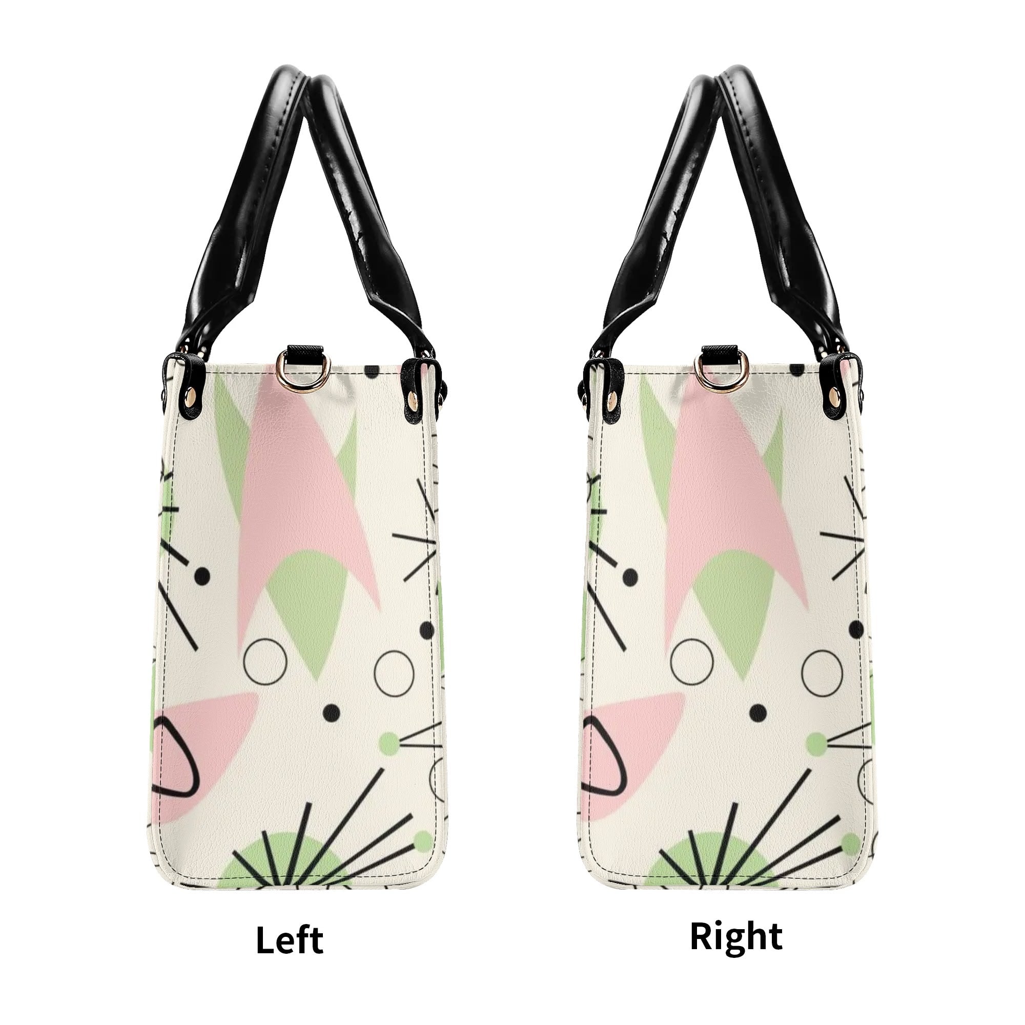 Mid Century Modern Handbag Atomic Cat, Kitschy Mod Starburst Designed - Mid Century Modern Gal