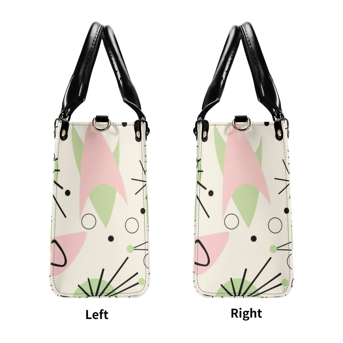 Mid Century Modern Handbag Atomic Cat, Kitschy Mod Starburst Designed - Mid Century Modern Gal