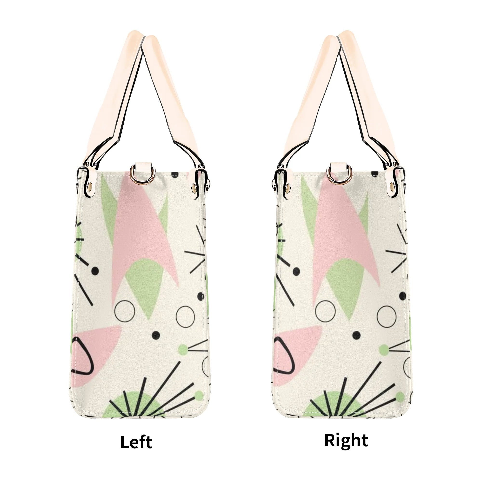 Mid Century Modern Handbag Atomic Cat, Kitschy Mod Starburst Designed - Mid Century Modern Gal