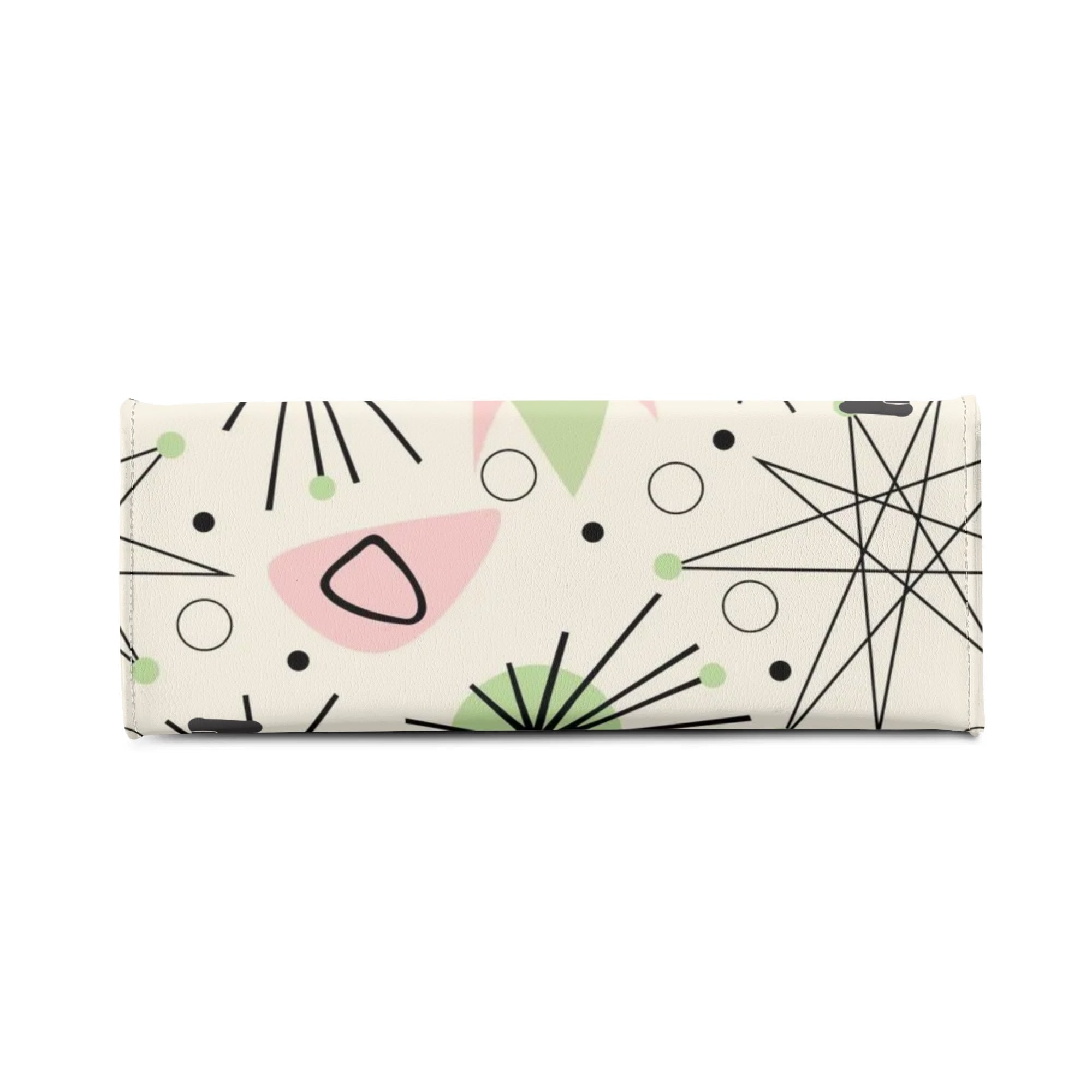 Mid Century Modern Handbag Atomic Cat, Kitschy Mod Starburst Designed - Mid Century Modern Gal