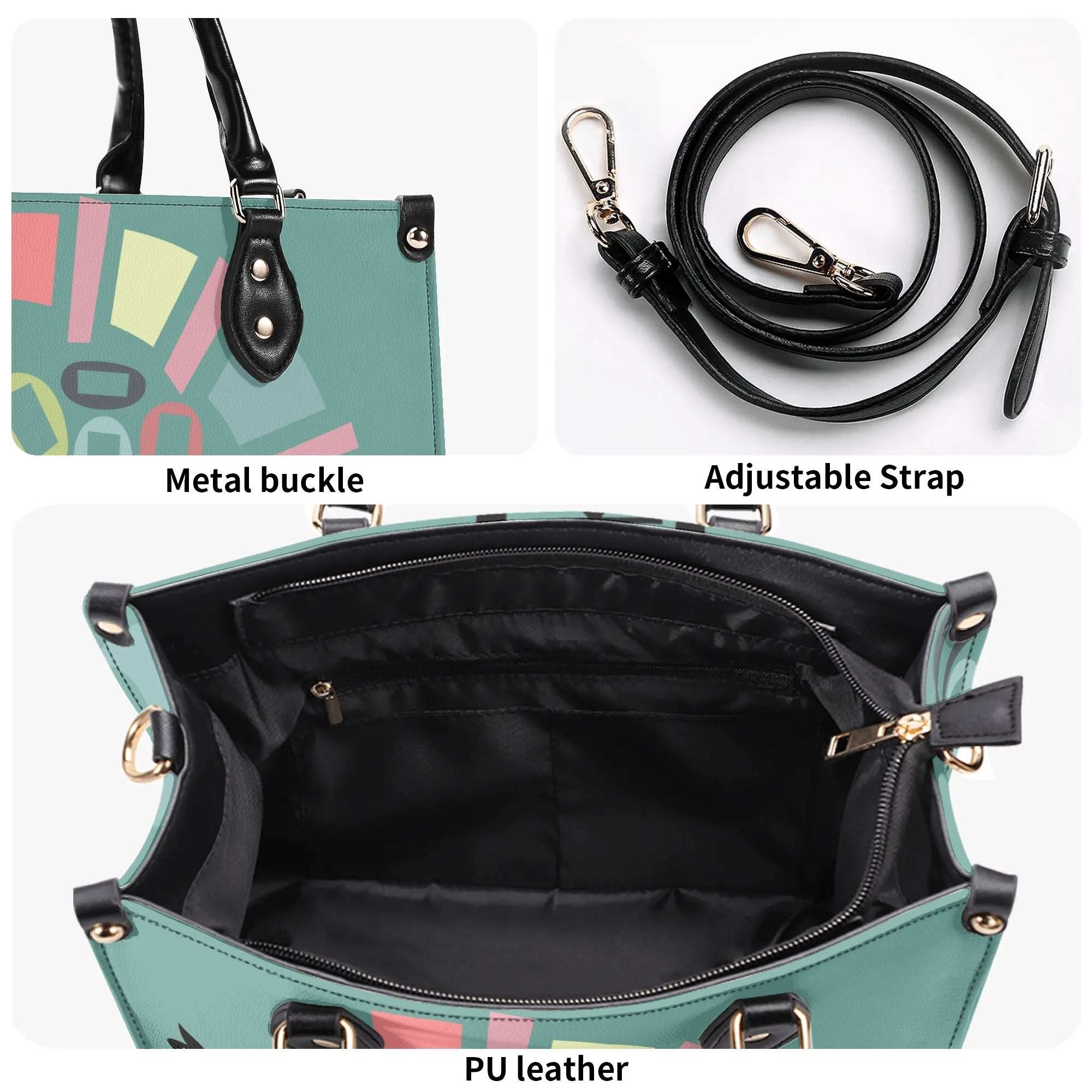 Atomic Cat, Mid Century Modern Gals Kitschy Fun Fan Girl Handbag, Shouldern Bag Purse - Mid Century Modern Gal