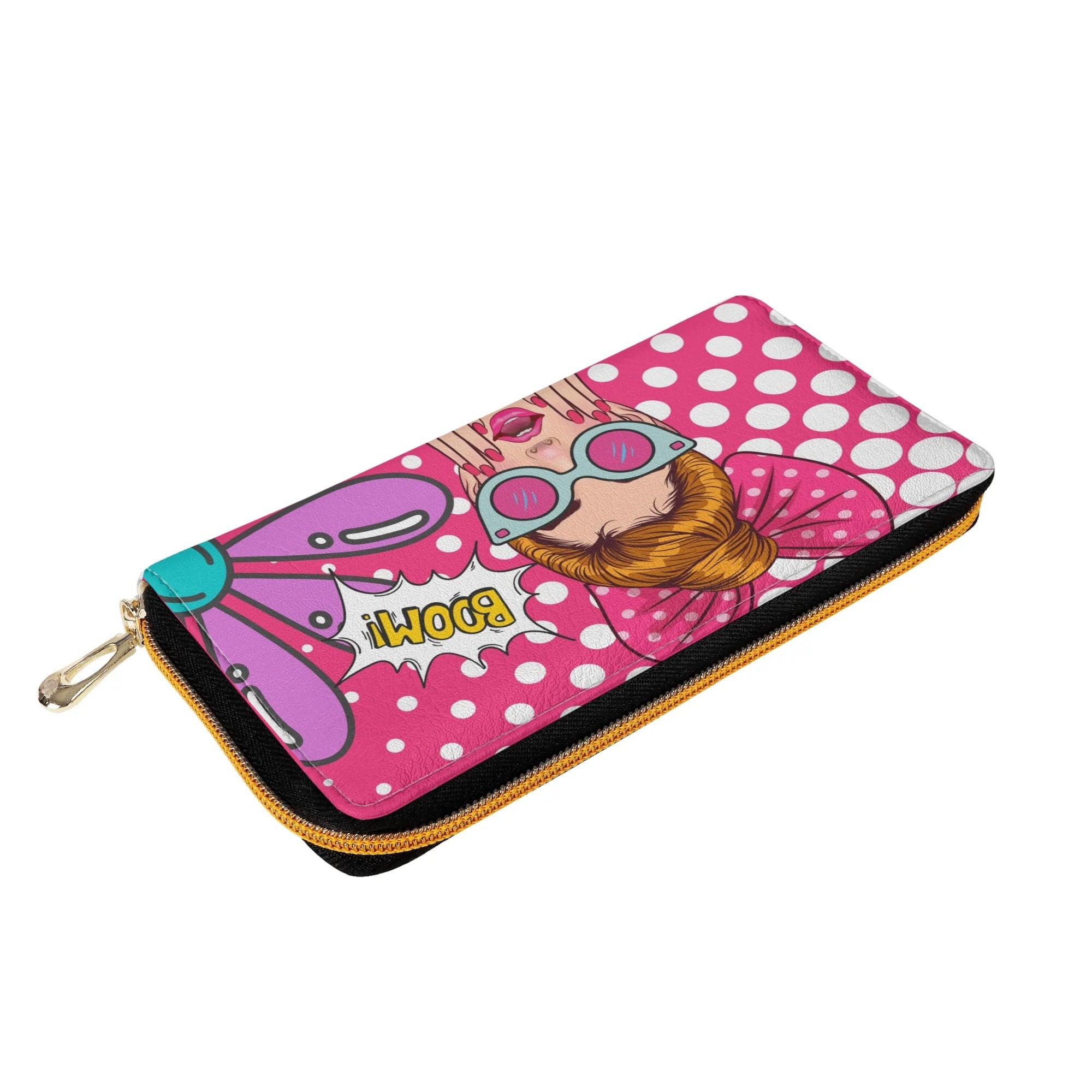 Pop Art Funky Fun Trendy Retro Reversible Wallet - Mid Century Modern Gal