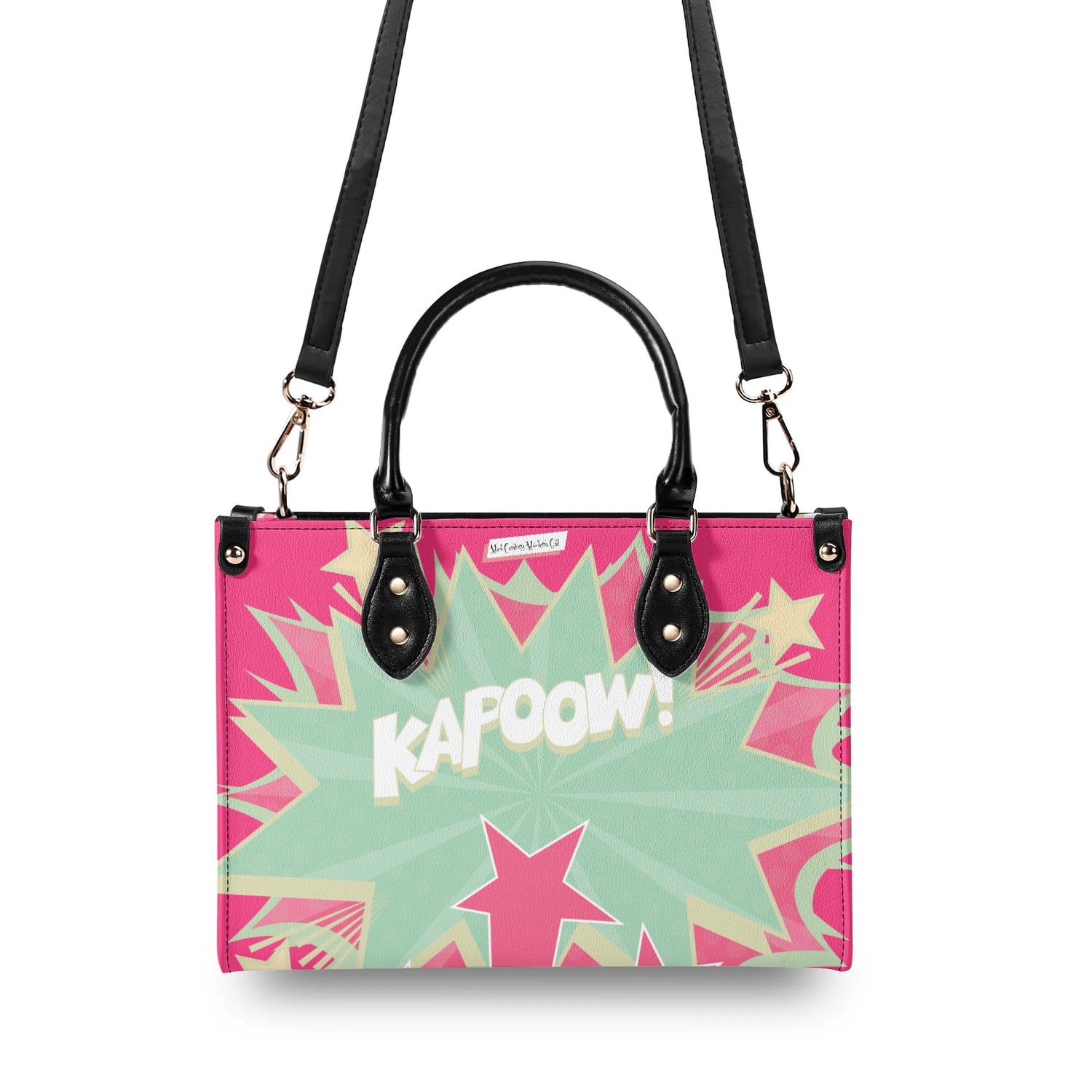 Women Enpowerment Pop Art Retro Cool Funky Fun Handbag, Shoulder Bag - Mid Century Modern Gal