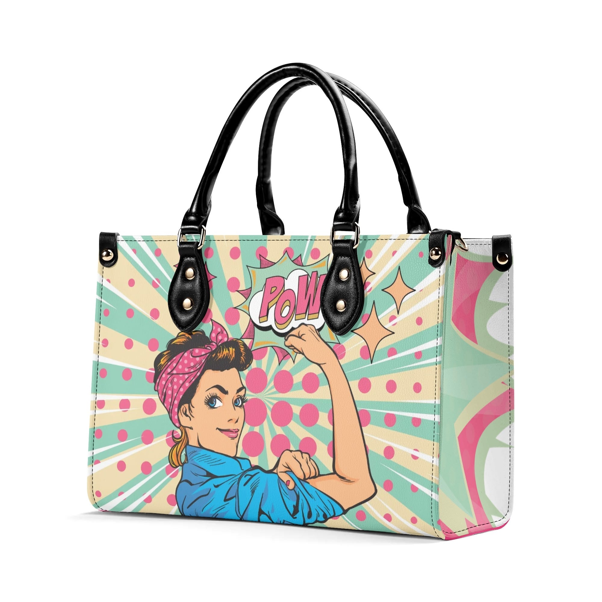 Women Enpowerment Pop Art Retro Cool Funky Fun Handbag, Shoulder Bag - Mid Century Modern Gal