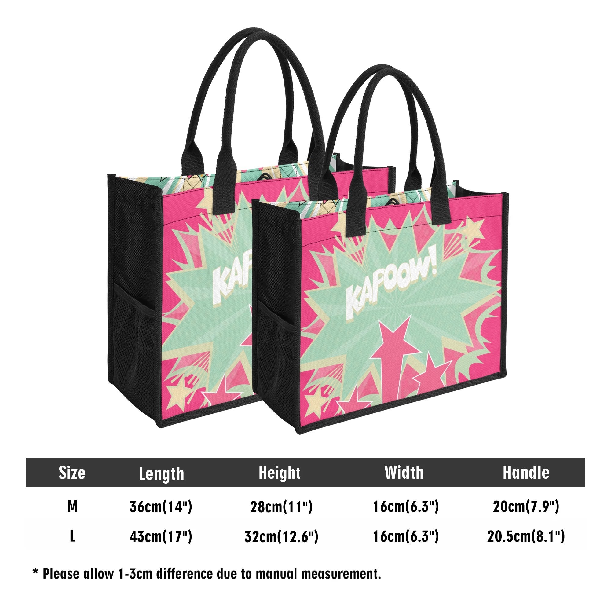 Feminist Women Empowered Pop Art Retro Canvas Tote Bag - Mid Century Modern Gal