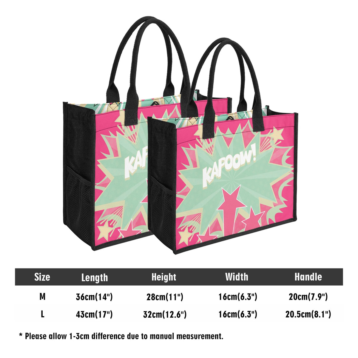 Feminist Women Empowered Pop Art Retro Canvas Tote Bag - Mid Century Modern Gal
