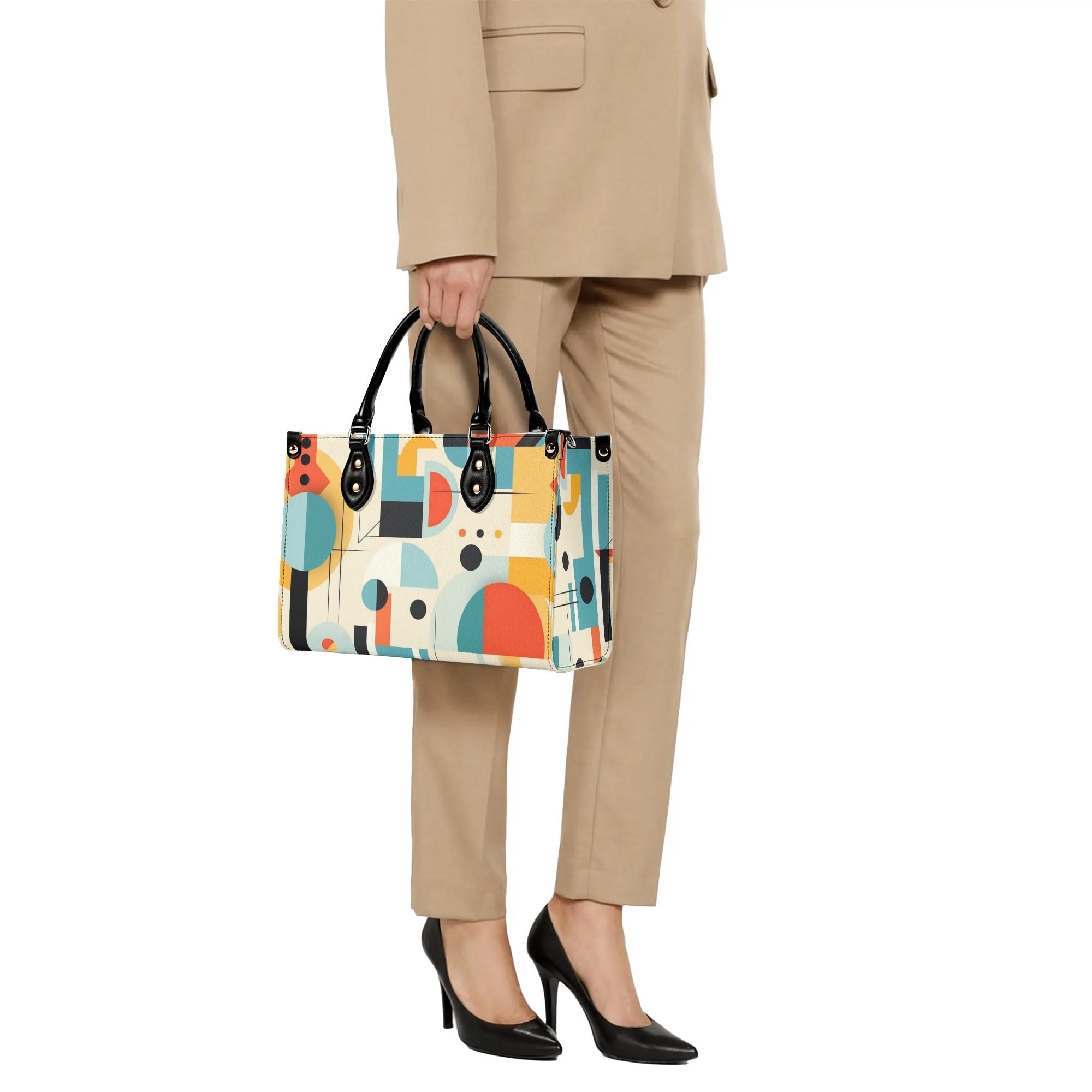 Mid Century Mod Gal, Bauhaus Designed, Funky Fun Handbag, Shoulder Bag - Mid Century Modern Gal