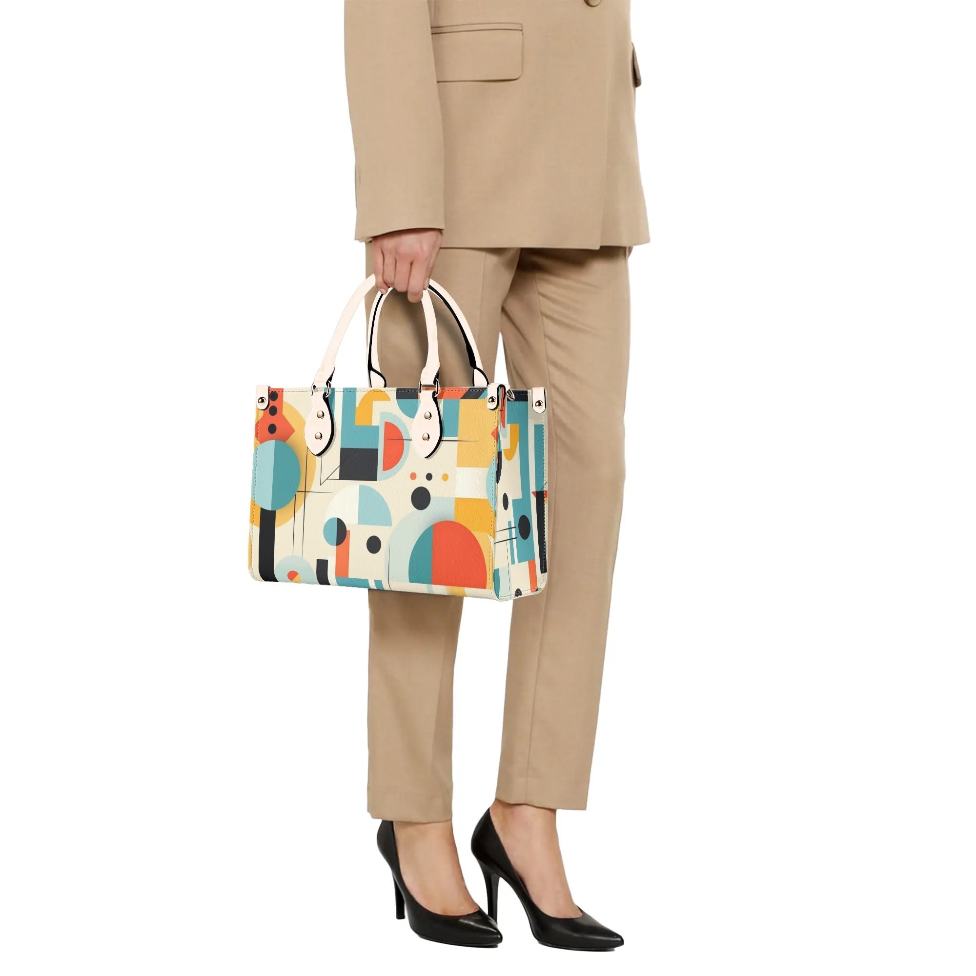 Mid Century Mod Gal, Bauhaus Designed, Funky Fun Handbag, Shoulder Bag - Mid Century Modern Gal