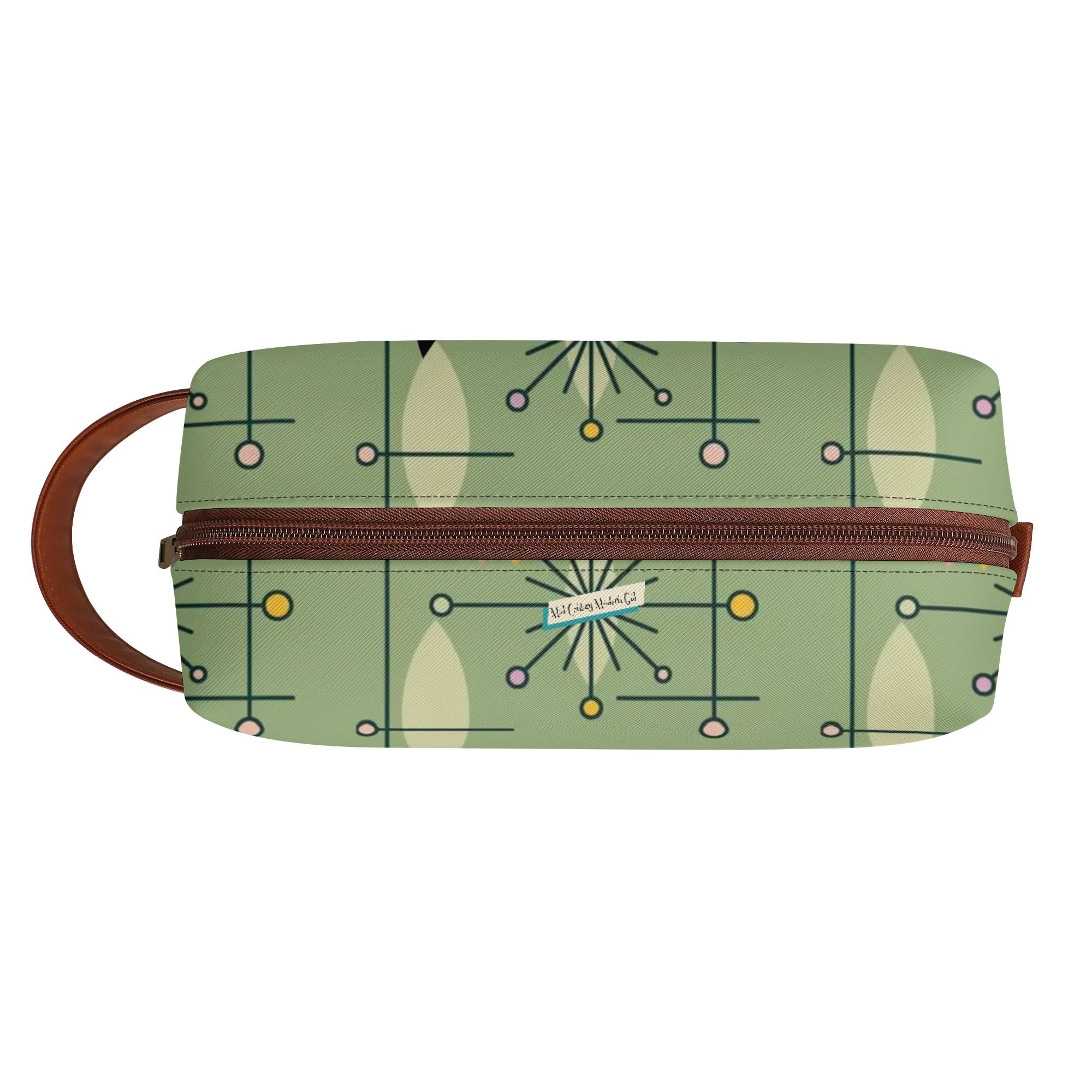 Mid Mod Kitschy Atomic Cat Travel Toiletry Bag - Mid Century Modern Gal