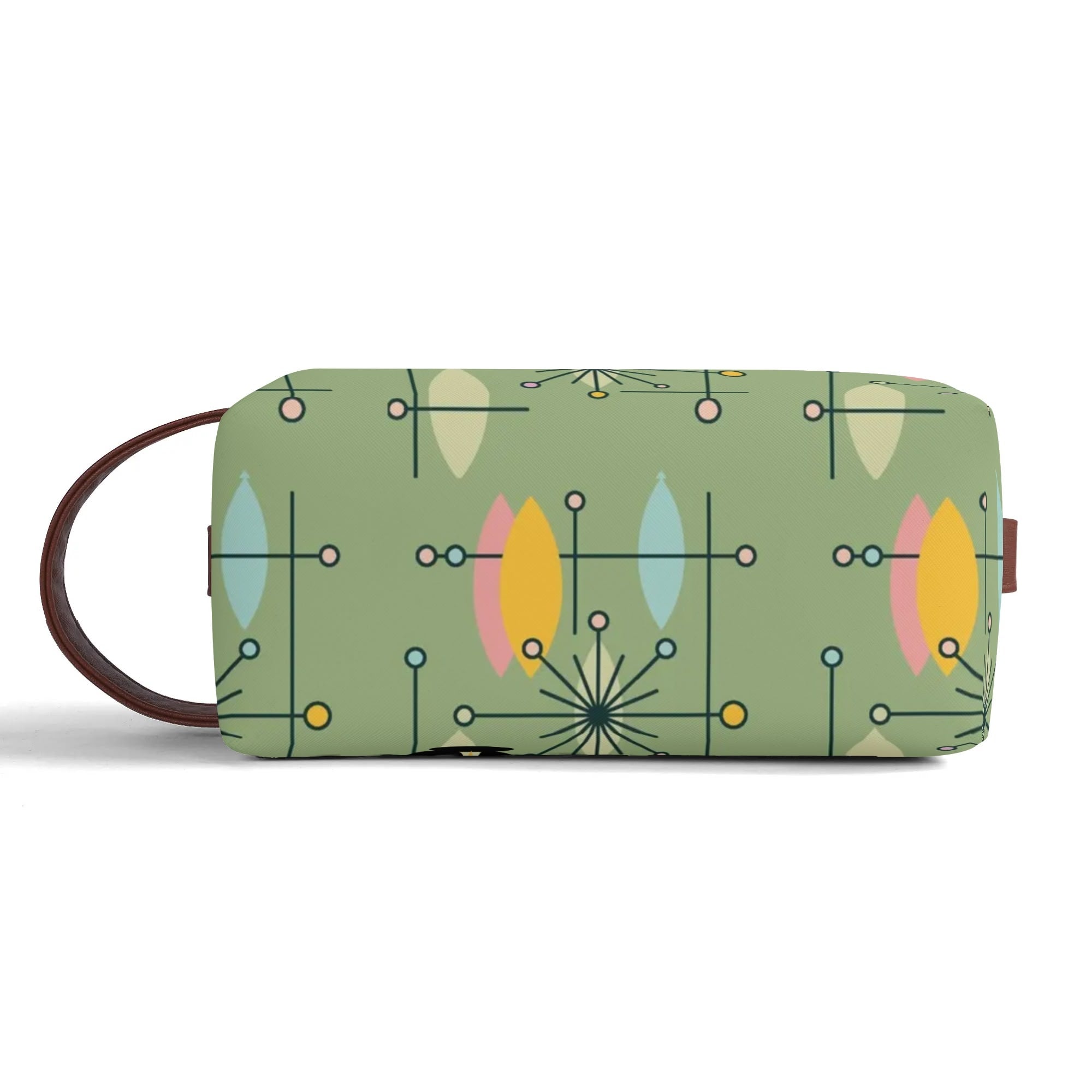 Mid Mod Kitschy Atomic Cat Travel Toiletry Bag - Mid Century Modern Gal