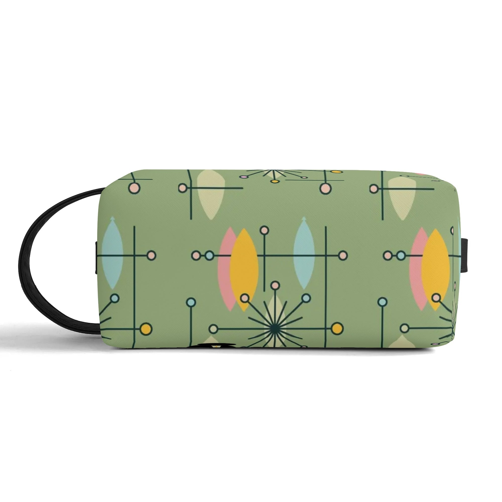 Mid Mod Kitschy Atomic Cat Travel Toiletry Bag - Mid Century Modern Gal