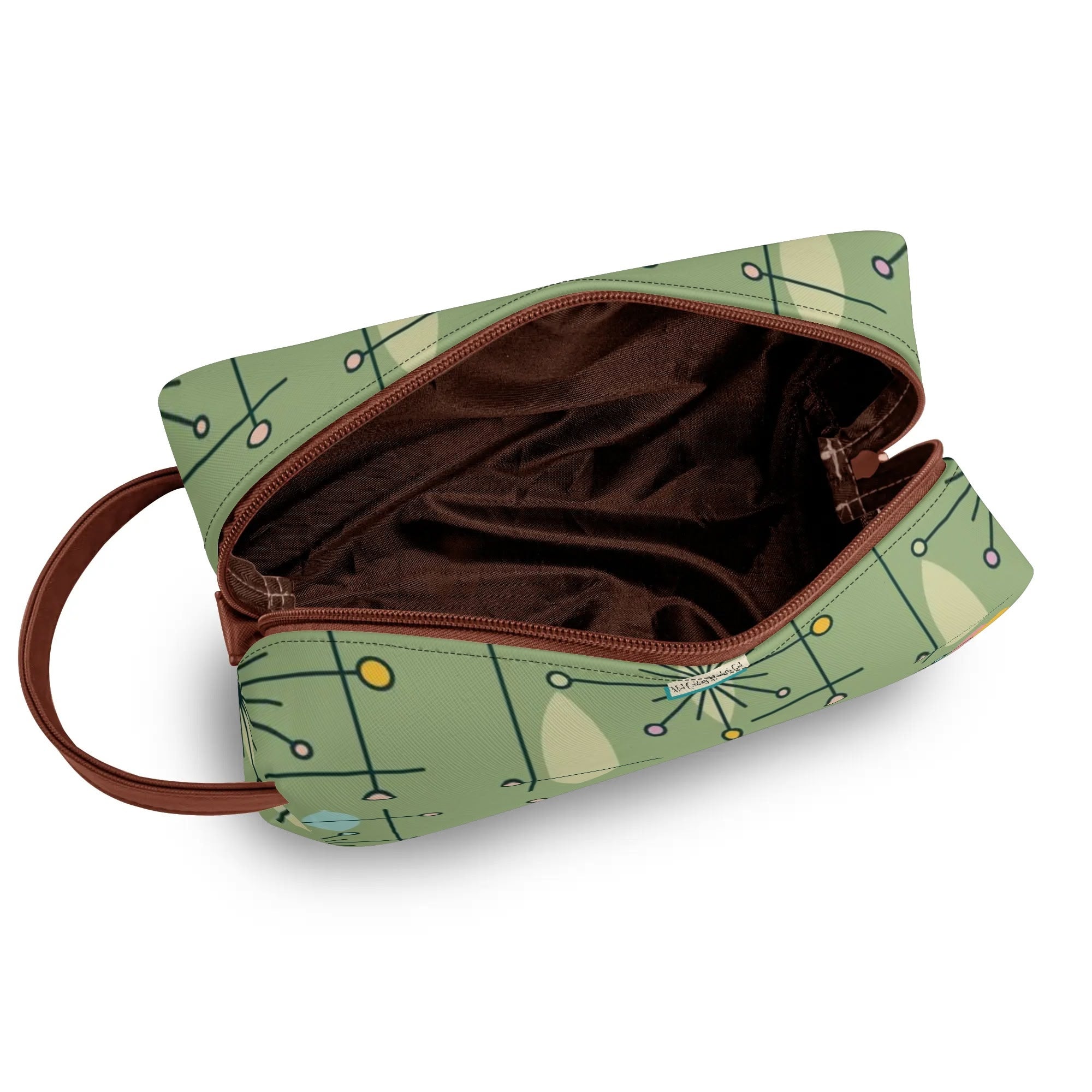 Mid Mod Kitschy Atomic Cat Travel Toiletry Bag - Mid Century Modern Gal