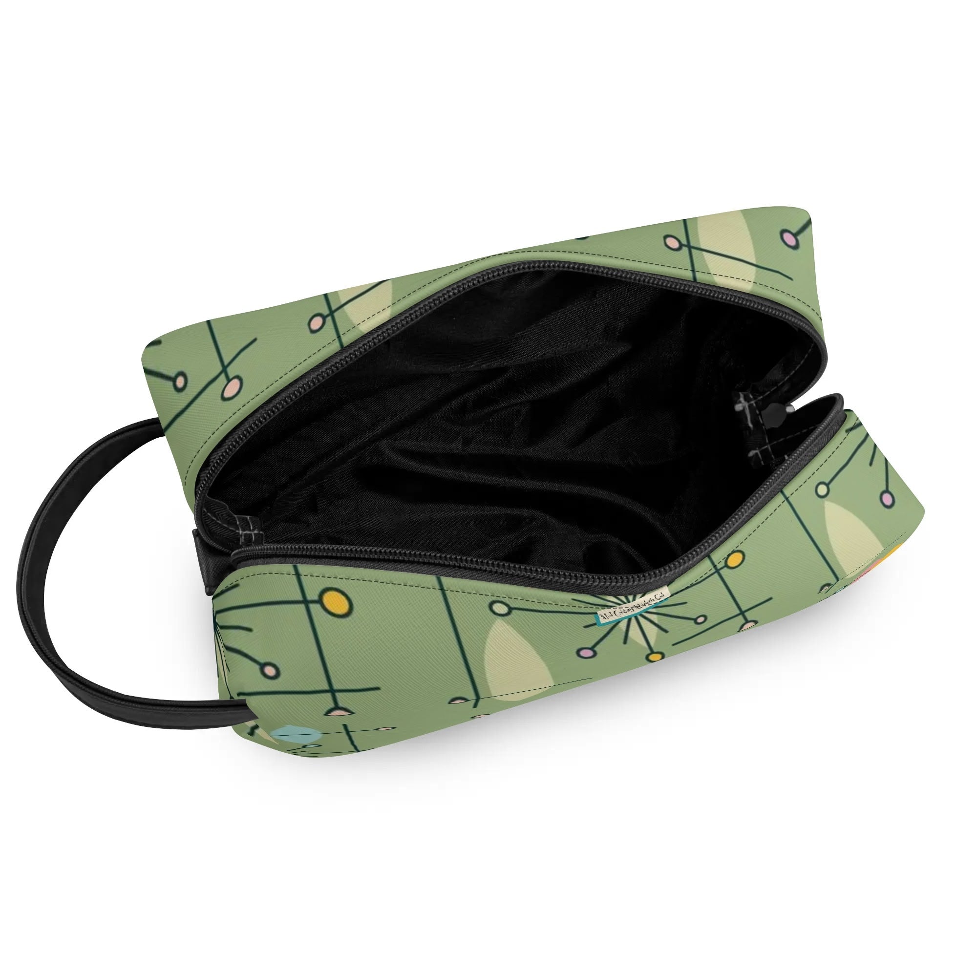 Mid Mod Kitschy Atomic Cat Travel Toiletry Bag - Mid Century Modern Gal