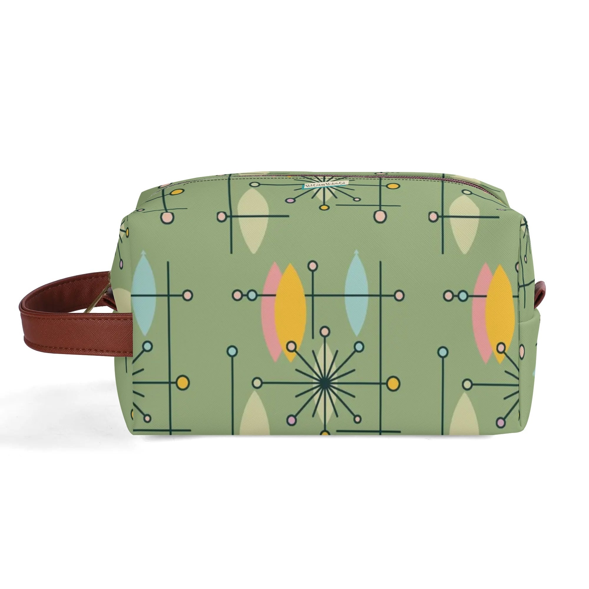 Mid Mod Kitschy Atomic Cat Travel Toiletry Bag - Mid Century Modern Gal