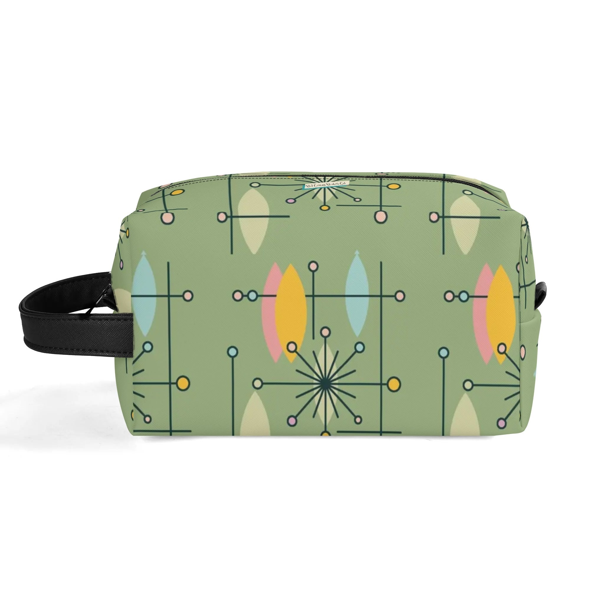 Mid Mod Kitschy Atomic Cat Travel Toiletry Bag - Mid Century Modern Gal