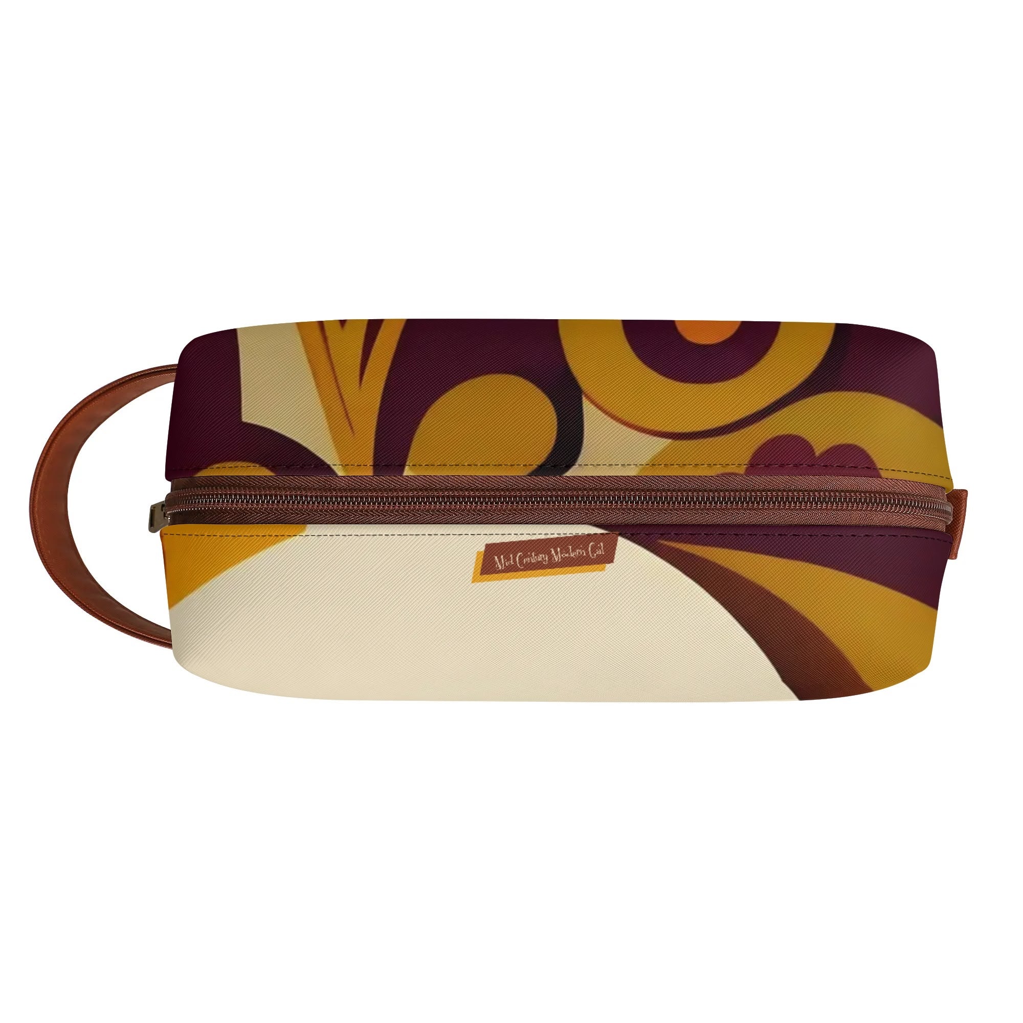 Mid Mod 60s Gal, Retro Flower Power Travel Toiletry Bag - Mid Century Modern Gal