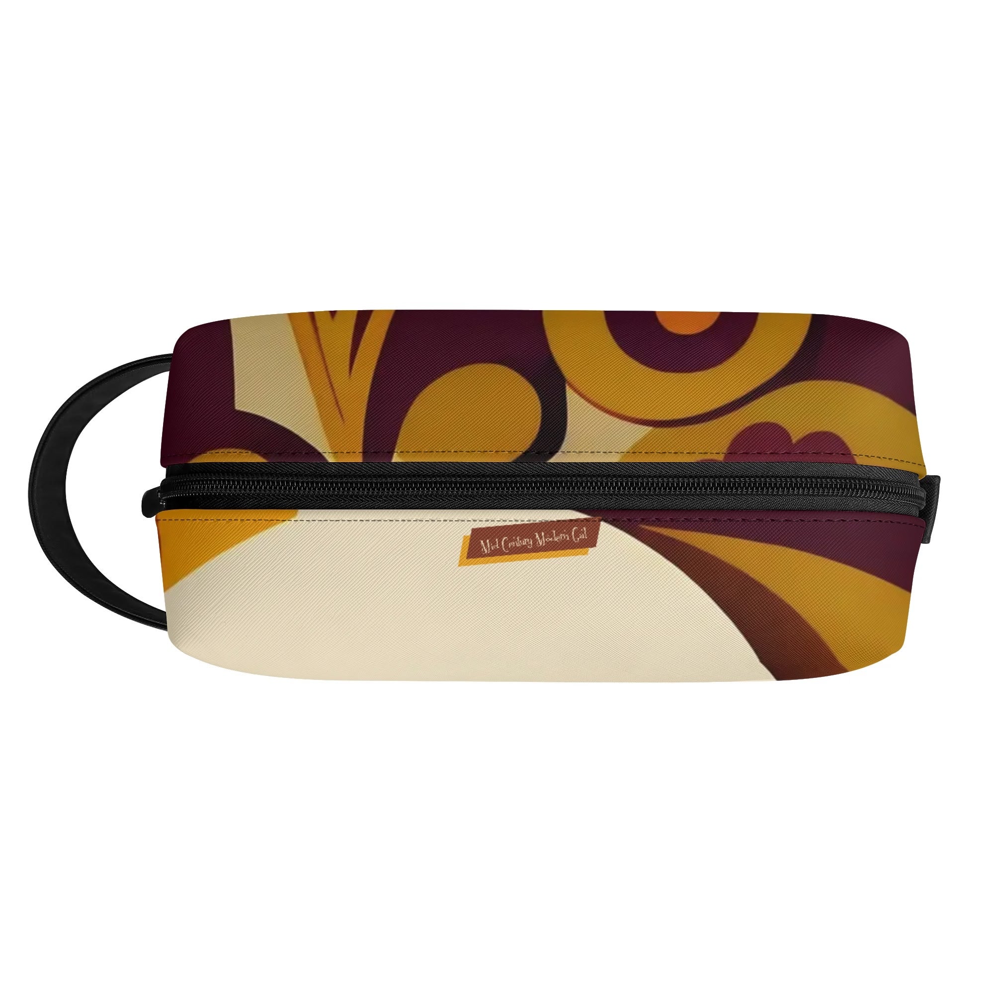 Mid Mod 60s Gal, Retro Flower Power Travel Toiletry Bag - Mid Century Modern Gal