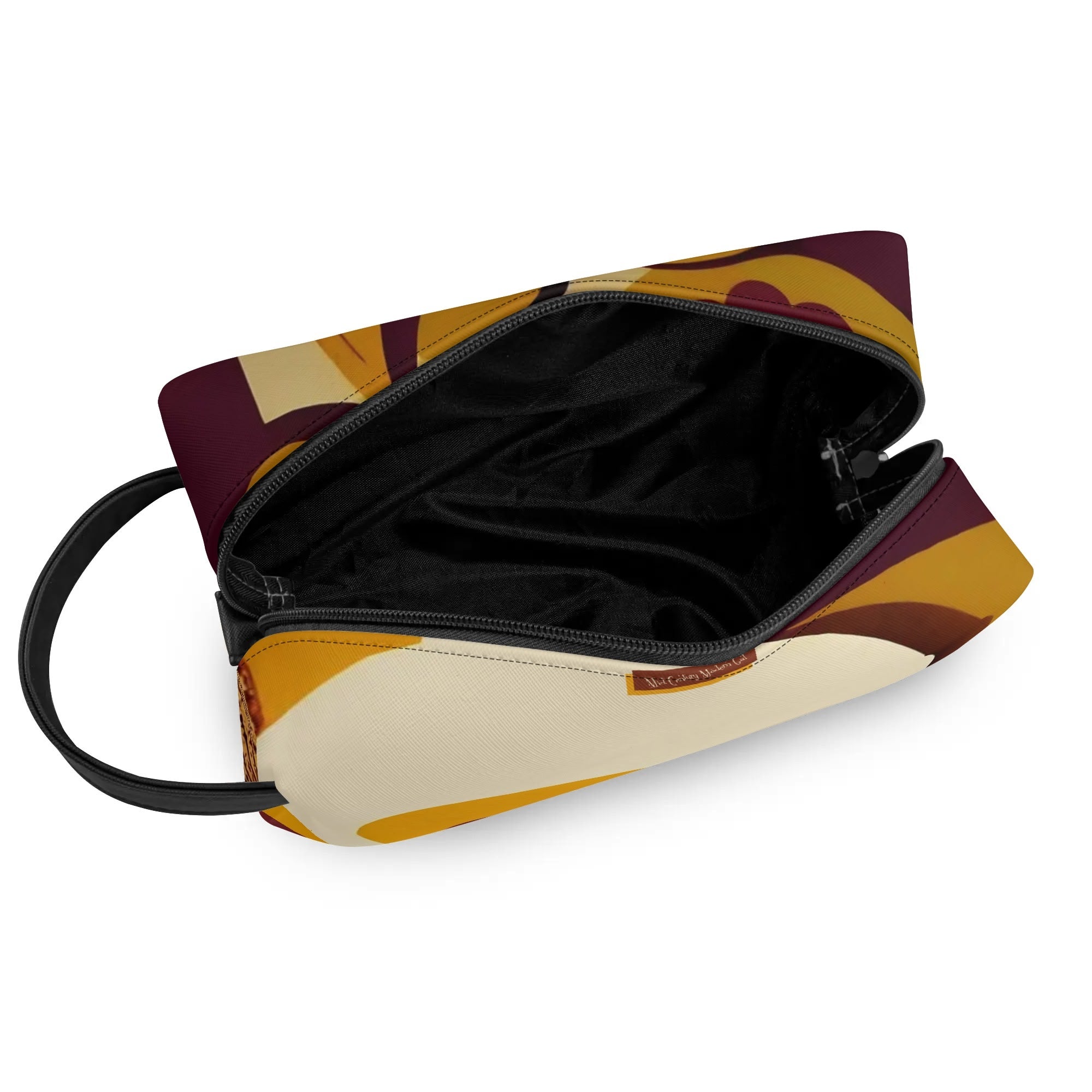 Mid Mod 60s Gal, Retro Flower Power Travel Toiletry Bag - Mid Century Modern Gal