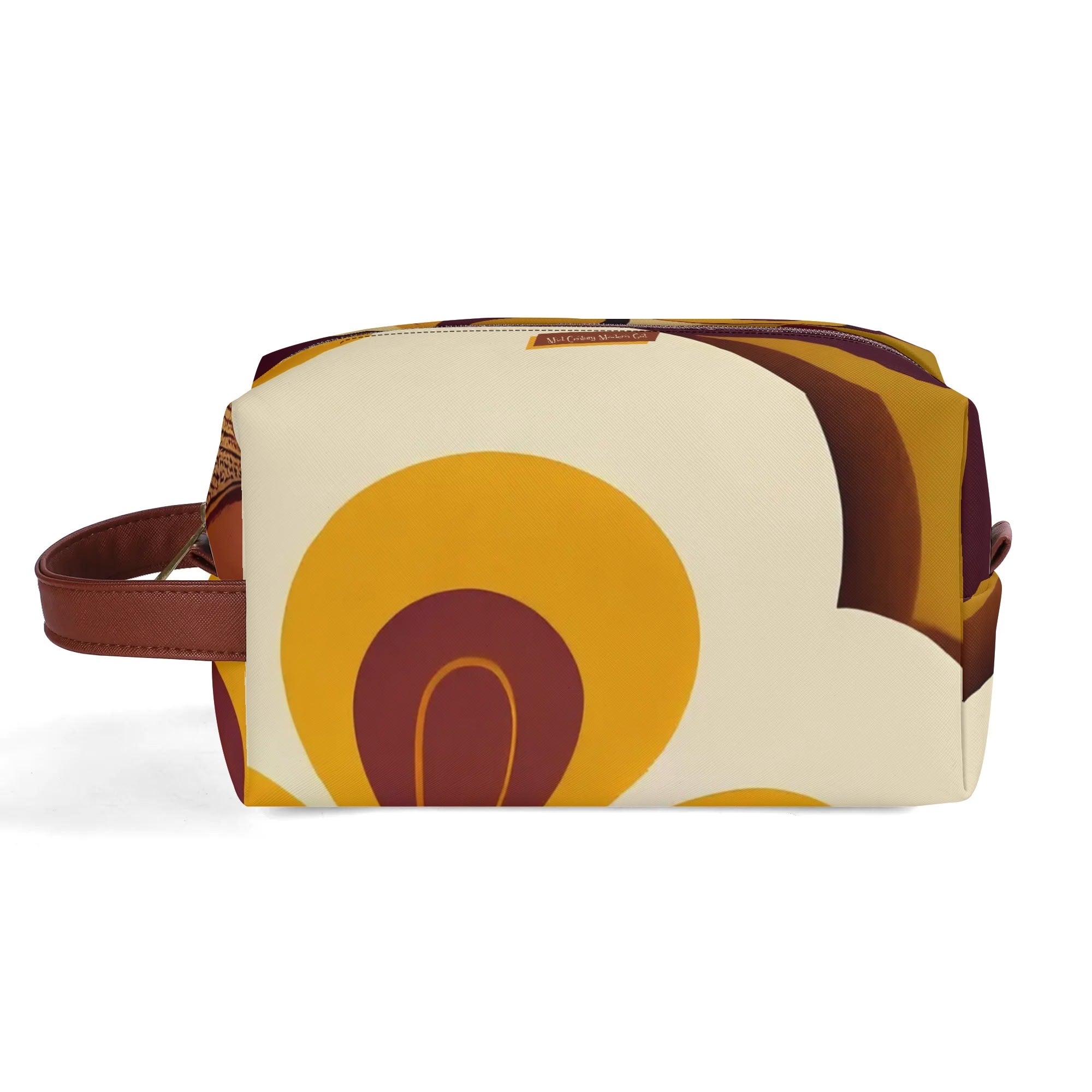 Mid Mod 60s Gal, Retro Flower Power Travel Toiletry Bag - Mid Century Modern Gal
