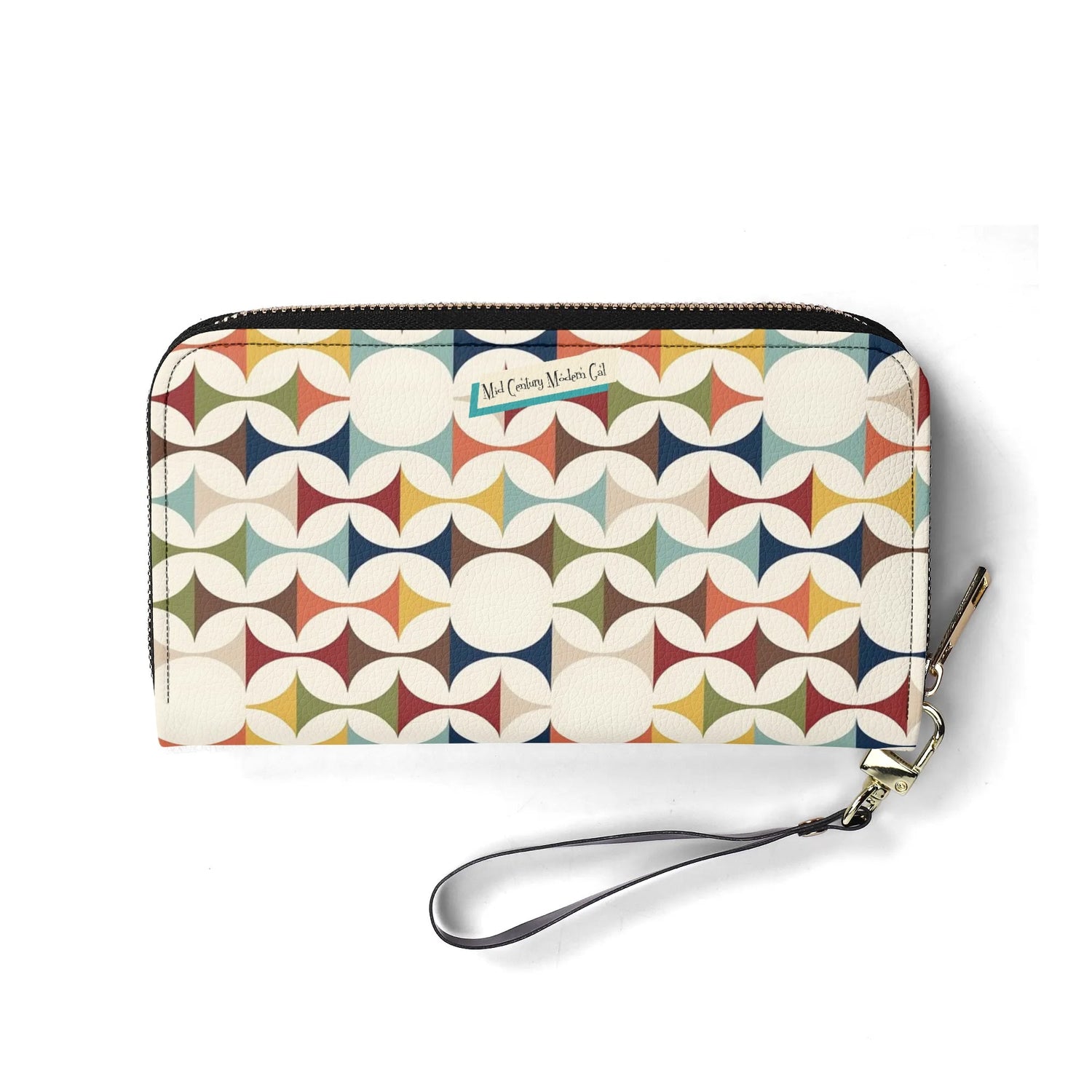 Atomic Cat Modern Scandinavian Designed Kitschy Wallet Wristlet - Mid Century Modern Gal