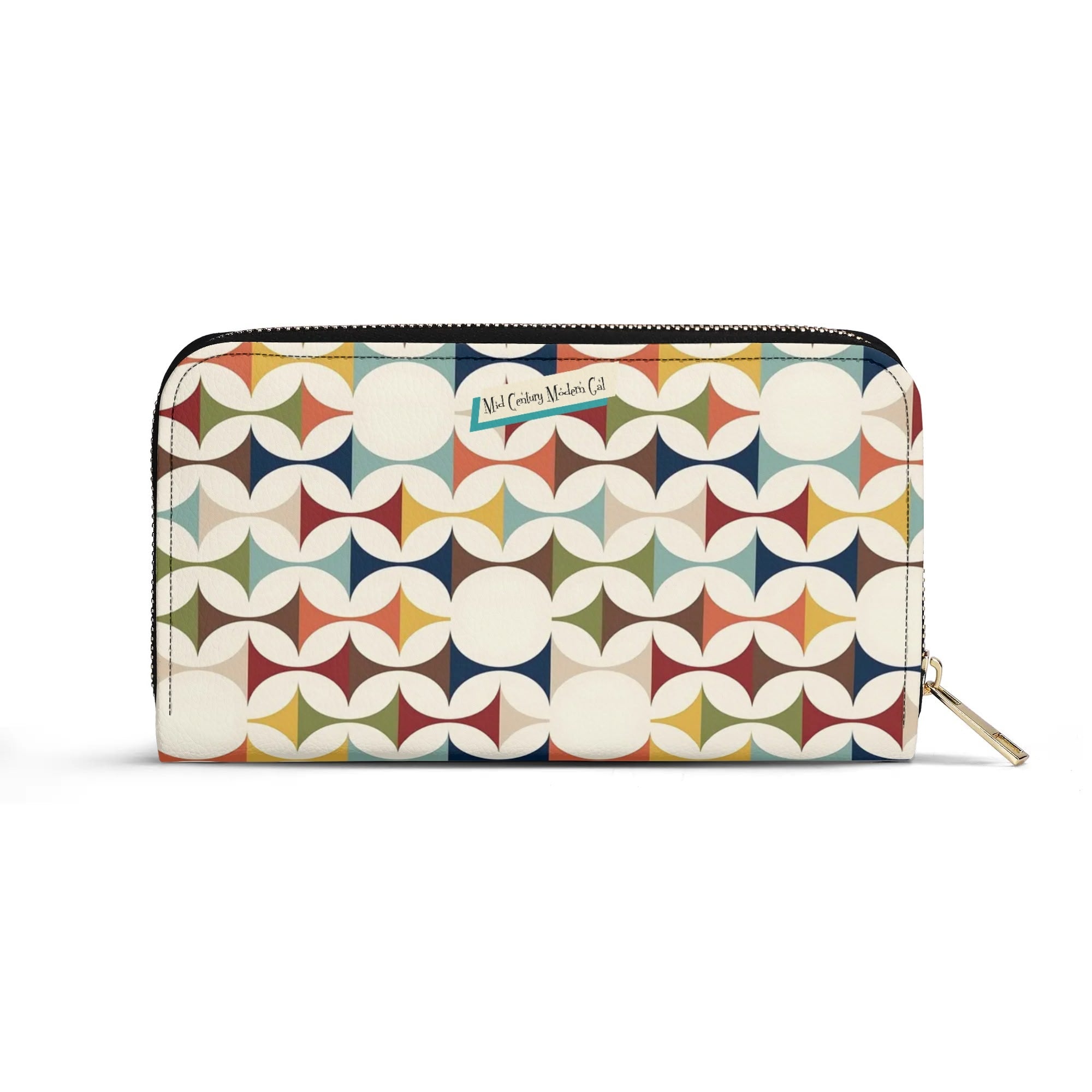 Atomic Cat Modern Scandinavian Designed Kitschy Wallet Wristlet - Mid Century Modern Gal