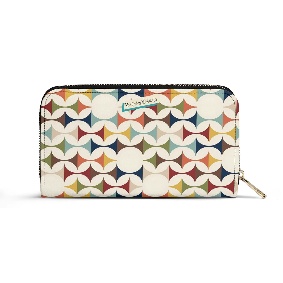 Atomic Cat Modern Scandinavian Designed Kitschy Wallet Wristlet - Mid Century Modern Gal