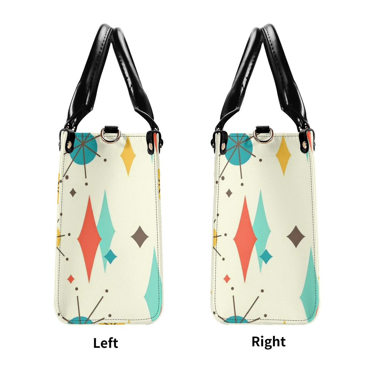 Atomic Cat Handbag, Shoulder Bag, 50s Kitsch Franciscan Starburst Mod Bag - Mid Century Modern Gal