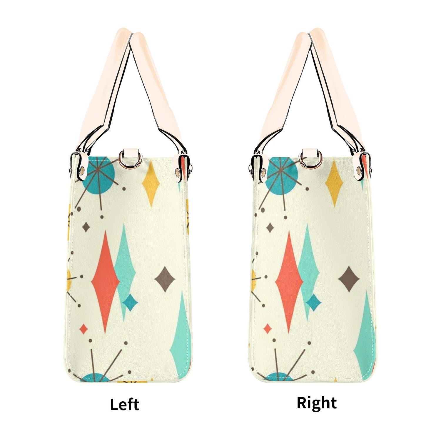 Atomic Cat Handbag, Shoulder Bag, 50s Kitsch Franciscan Starburst Mod Bag - Mid Century Modern Gal