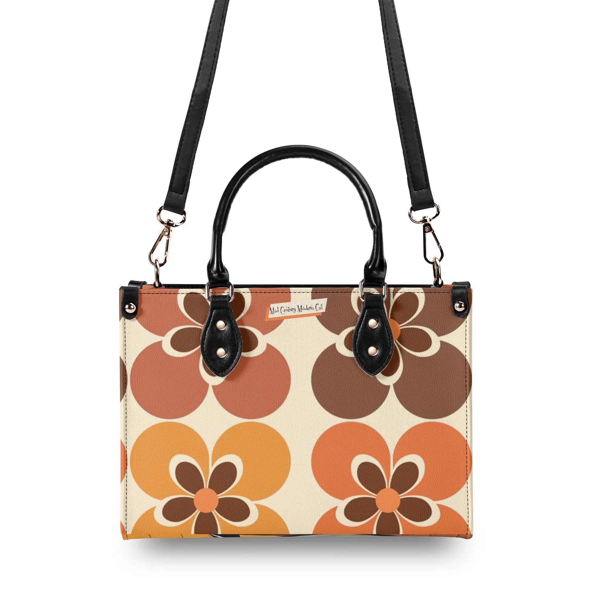 Mod 60s Gal, Retro Mid Century Modern Kitschy Handbag, Shoulder Reversible Purse - Mid Century Modern Gal
