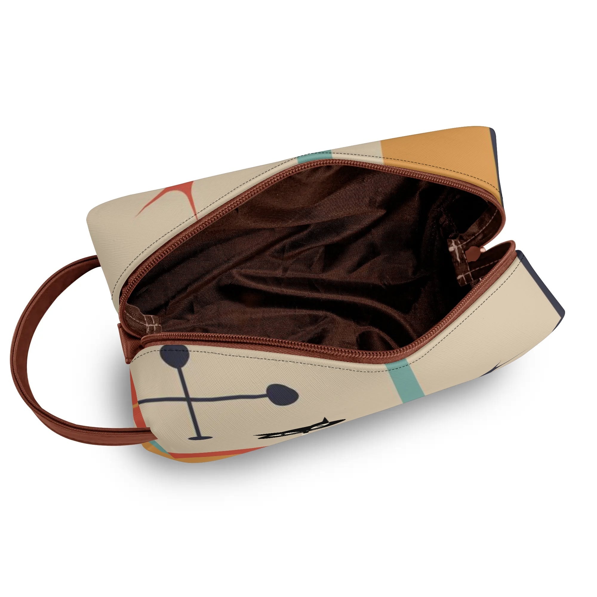 Atomic Kitty Travel Bag, Toiletry Bag, Kitschy Mod Style - Mid Century Modern Gal