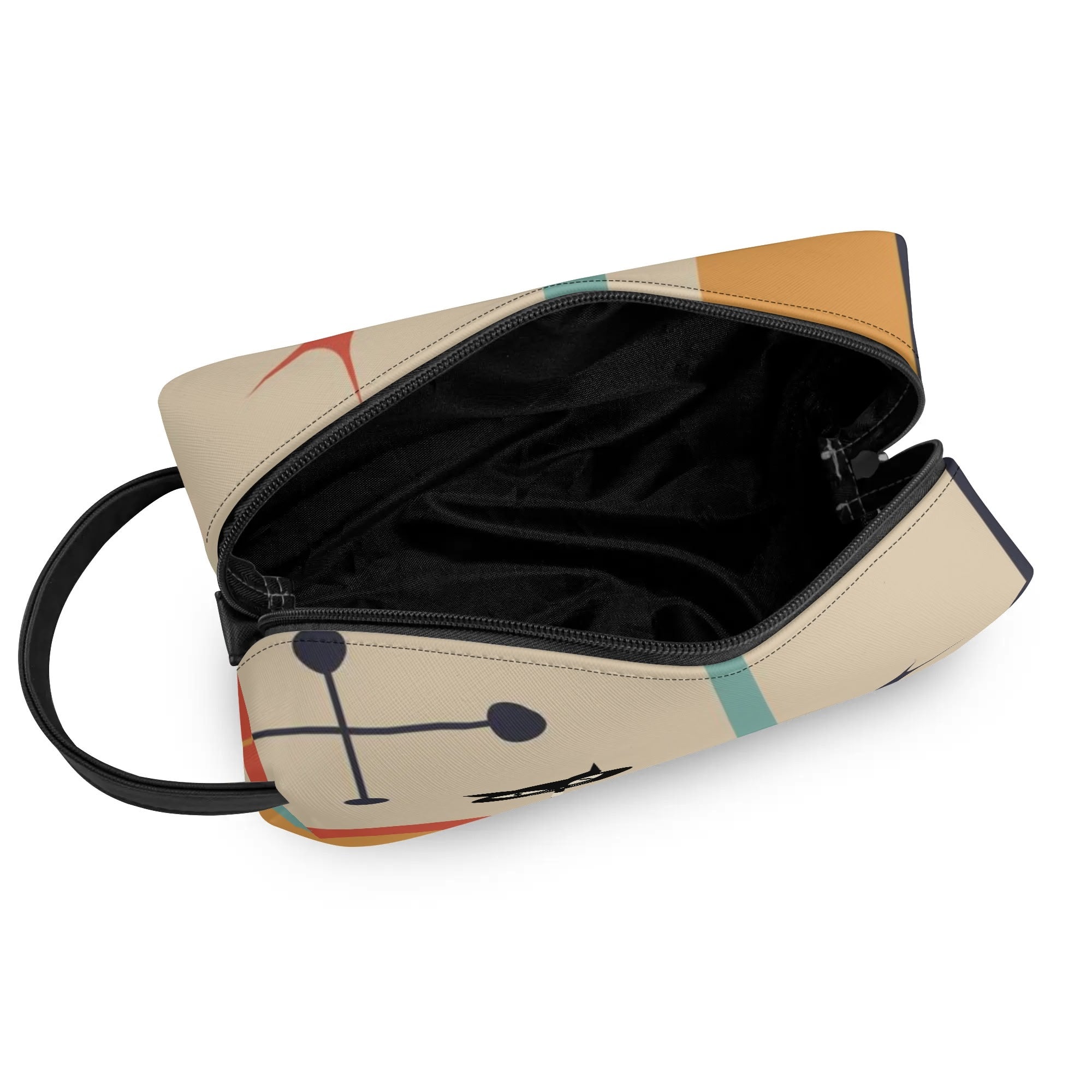 Atomic Kitty Travel Bag, Toiletry Bag, Kitschy Mod Style - Mid Century Modern Gal