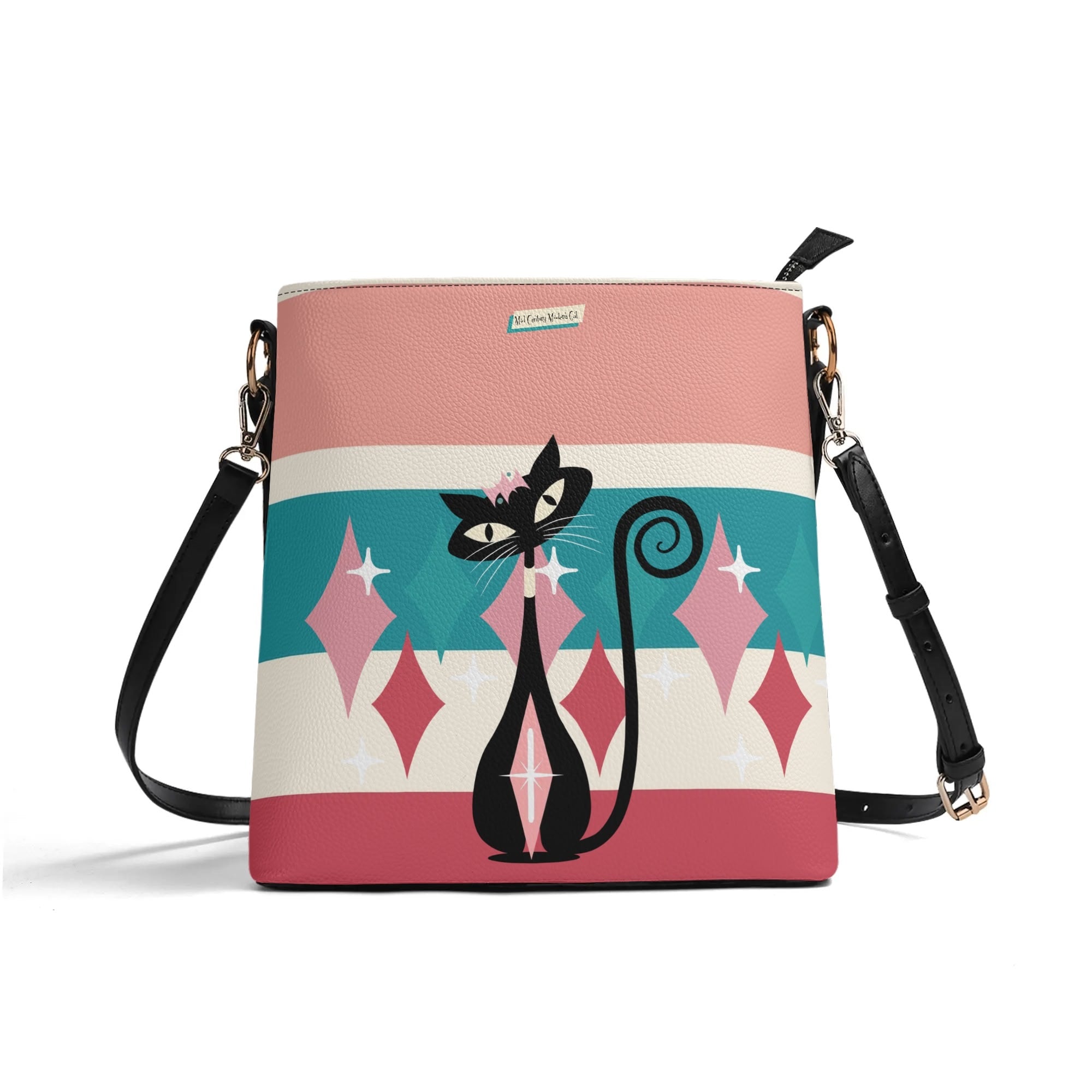 Atomic Cat Mid Mod Trendy Fashionable Shoulder Bag - Mid Century Modern Gal