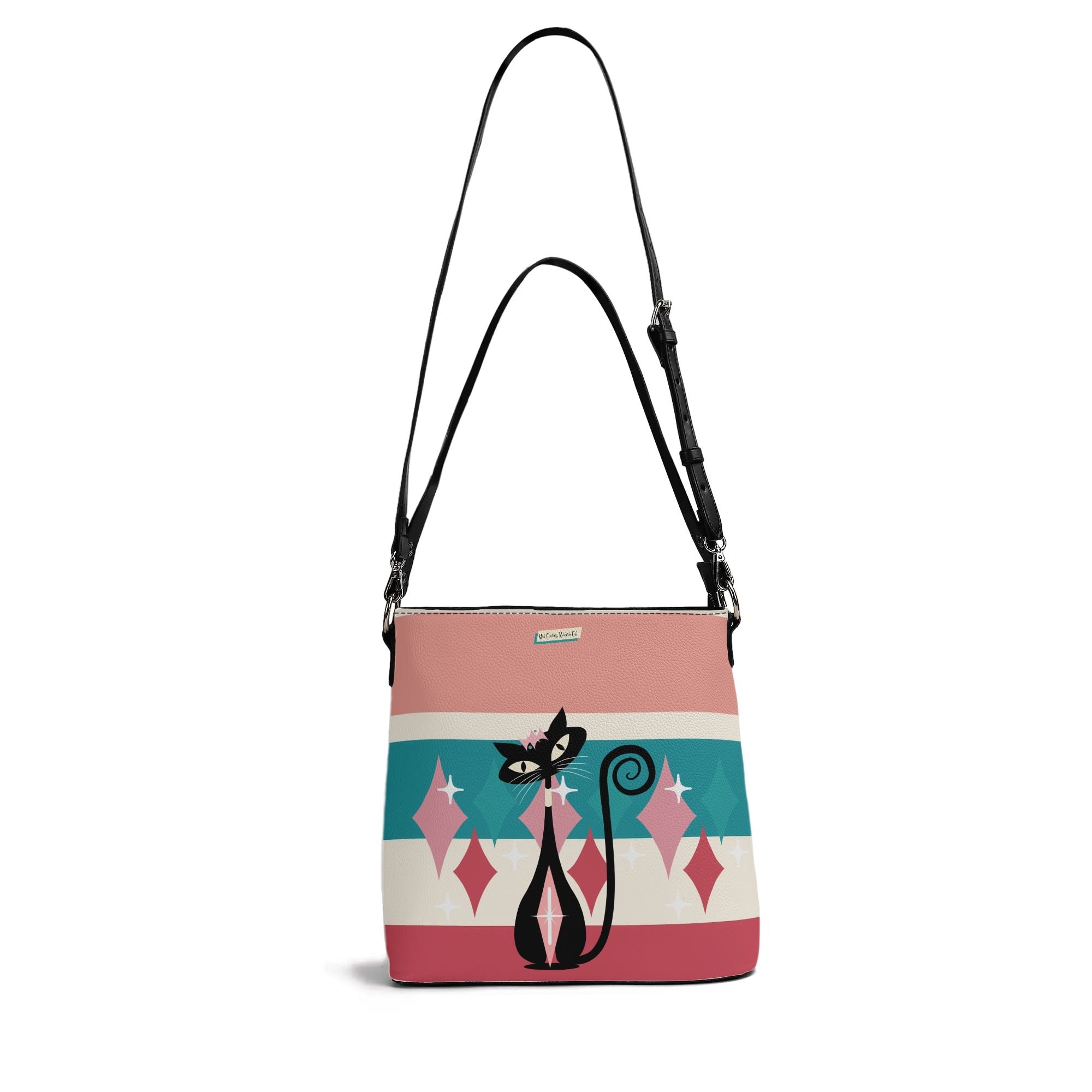 Atomic Cat Mid Mod Trendy Fashionable Shoulder Bag - Mid Century Modern Gal