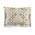 Mid Century Modern, Scandinavian Flower, Modern Danish, Beige, Yellow, Green, Orange, Brown, Aqua, MCM Bedroom Pillow Sham - Mid Century Modern Gal