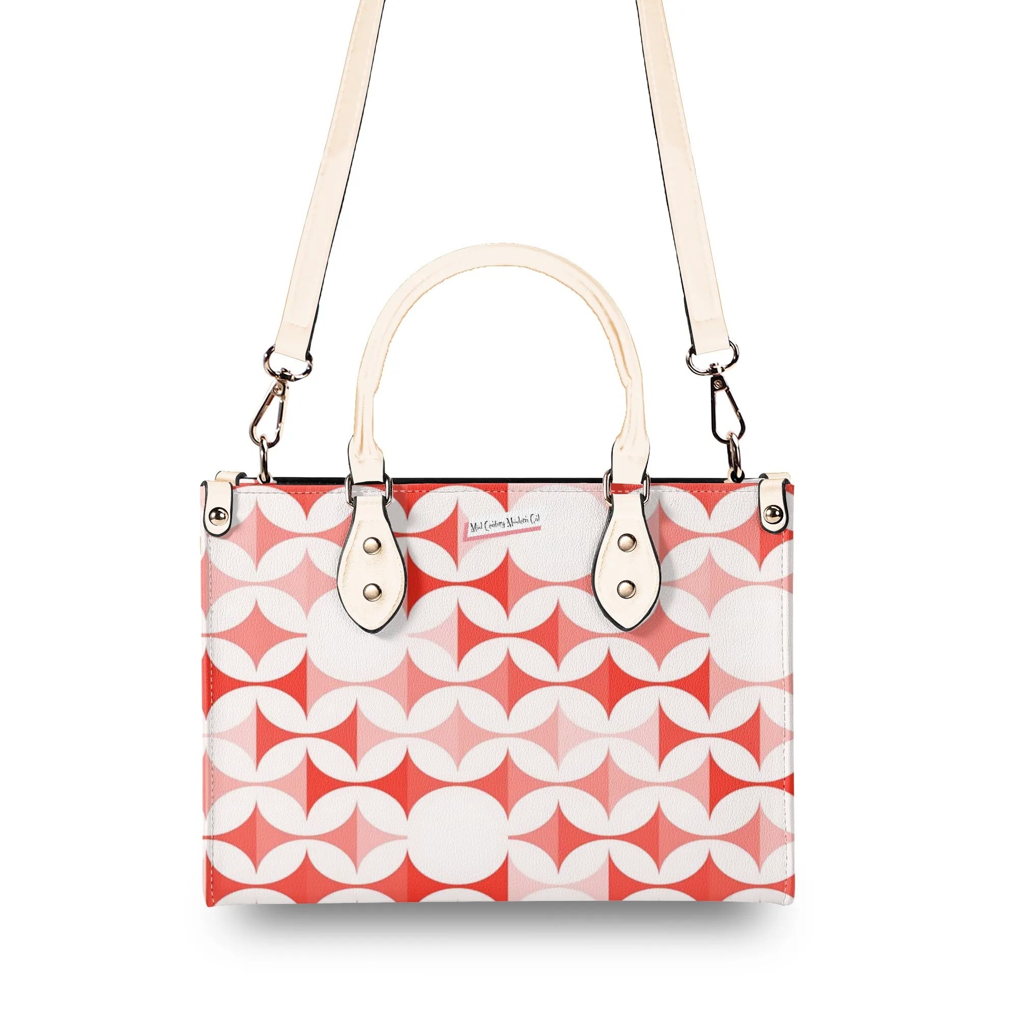 Atomic Cat Handbag, Kitschy Cat With Couquette Bow, Scandi Designed Funky Fun Shoulder Bag - Mid Century Modern Gal