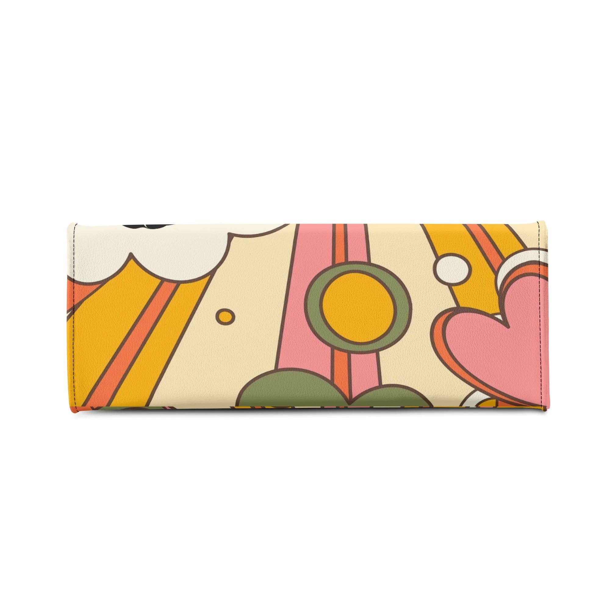 1970s Groovy Handbag, Atomic Kitty, Flower Power Hip Chic Trendy Kitsch Shoulder Bag - Mid Century Modern Gal