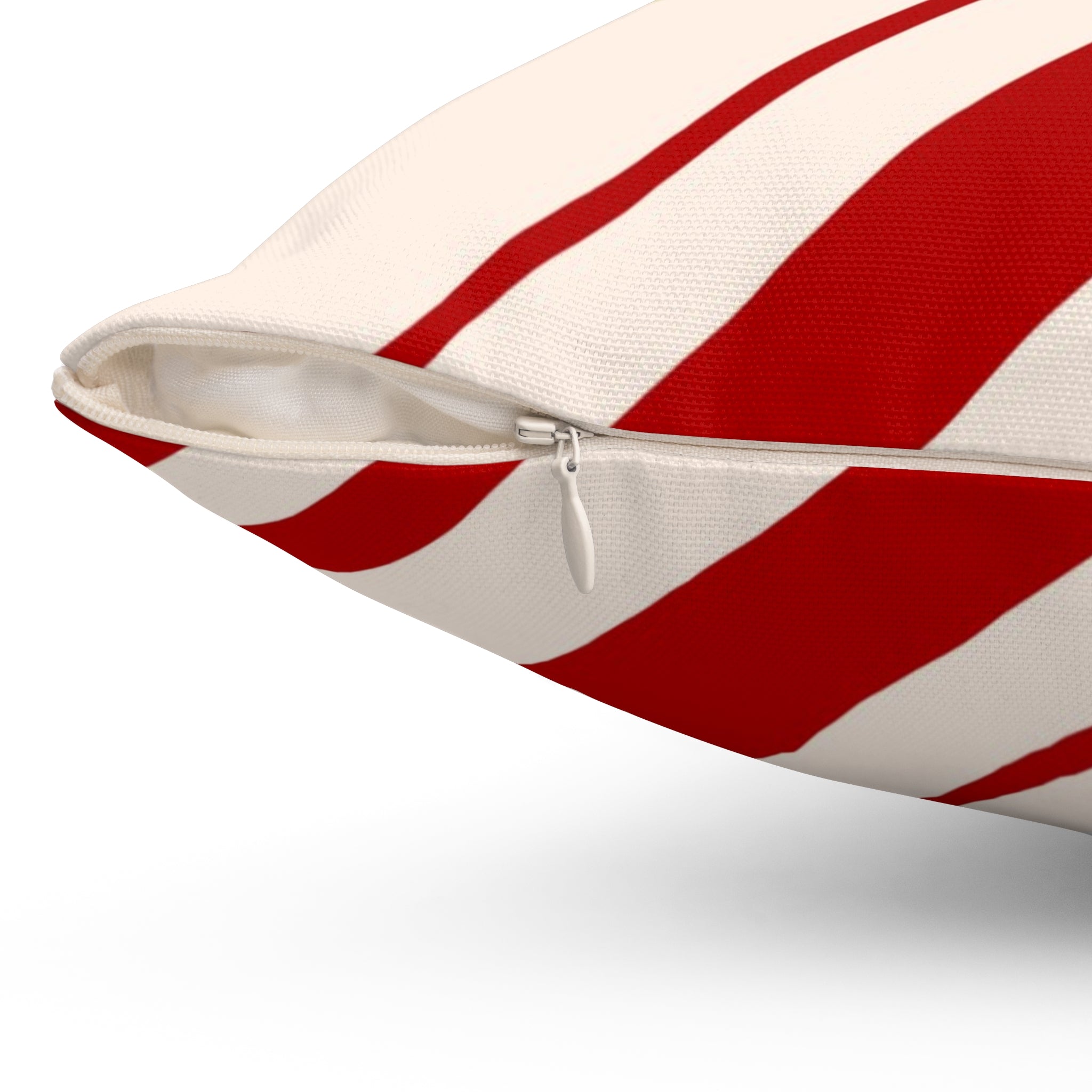 Santa Claus Vintage 50s Ad, Kitschy Holiday Candycane Pillow And Insert - Mid Century Modern Gal