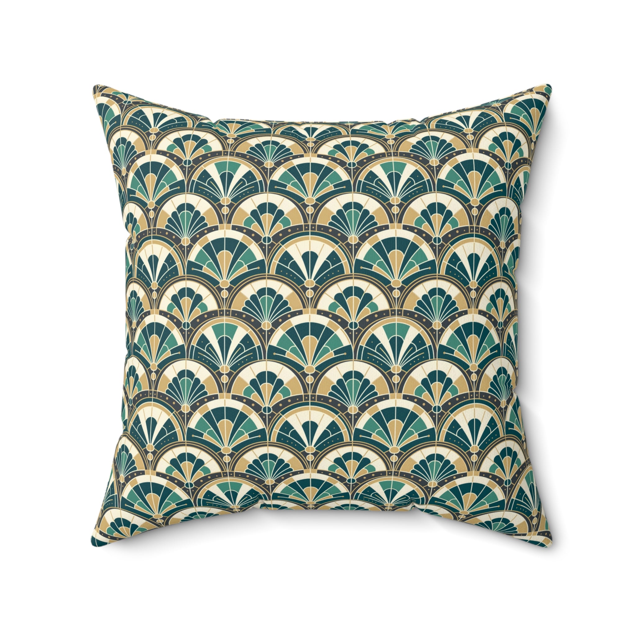 Art Deco Peacock Inspired Pillow Cover and Insert - Mid Century Modern Gal
