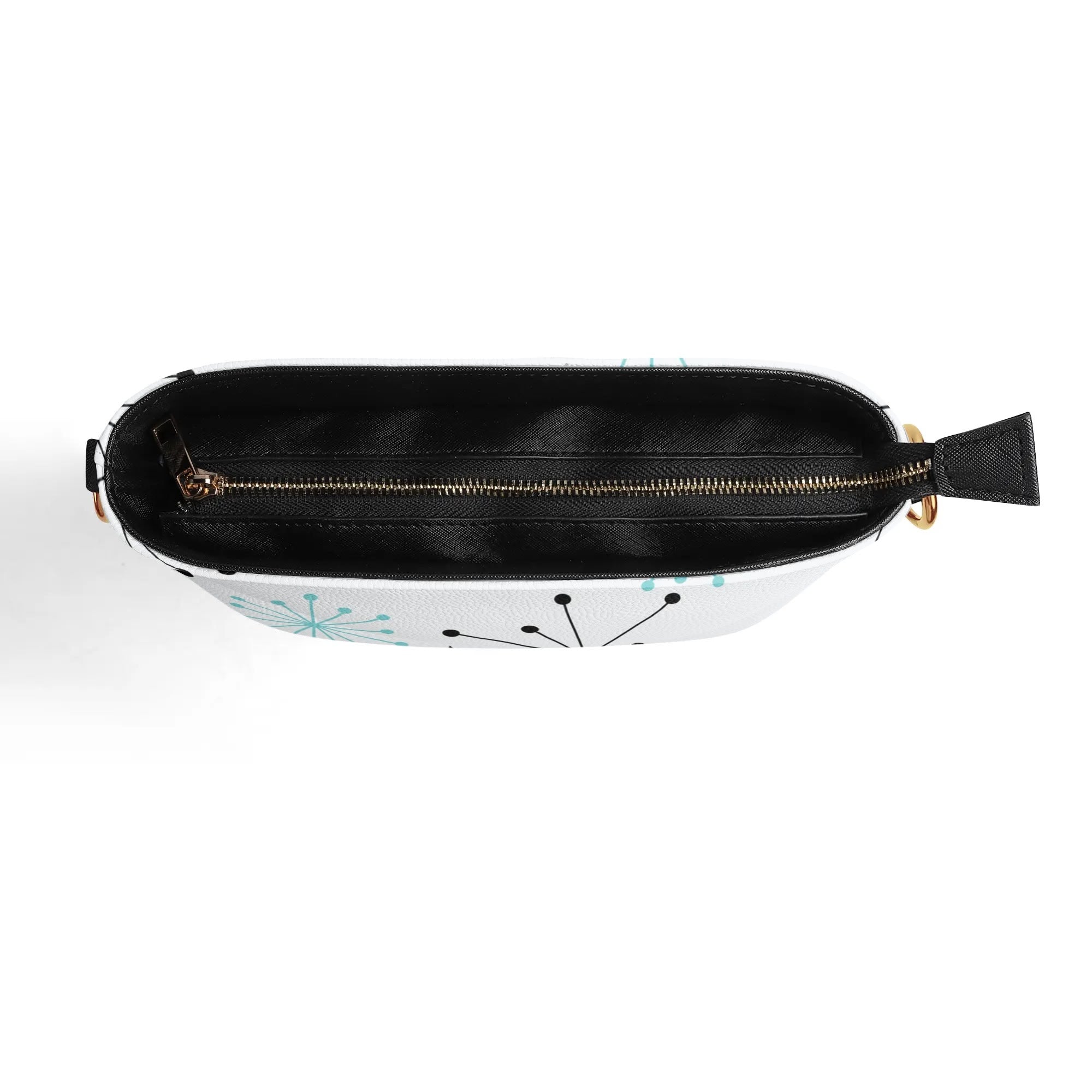 Atomic Cat Bucket Shoulder Bag, Atomic 50s Mid Century Mod Kitschy Trendy Purse - Mid Century Modern Gal