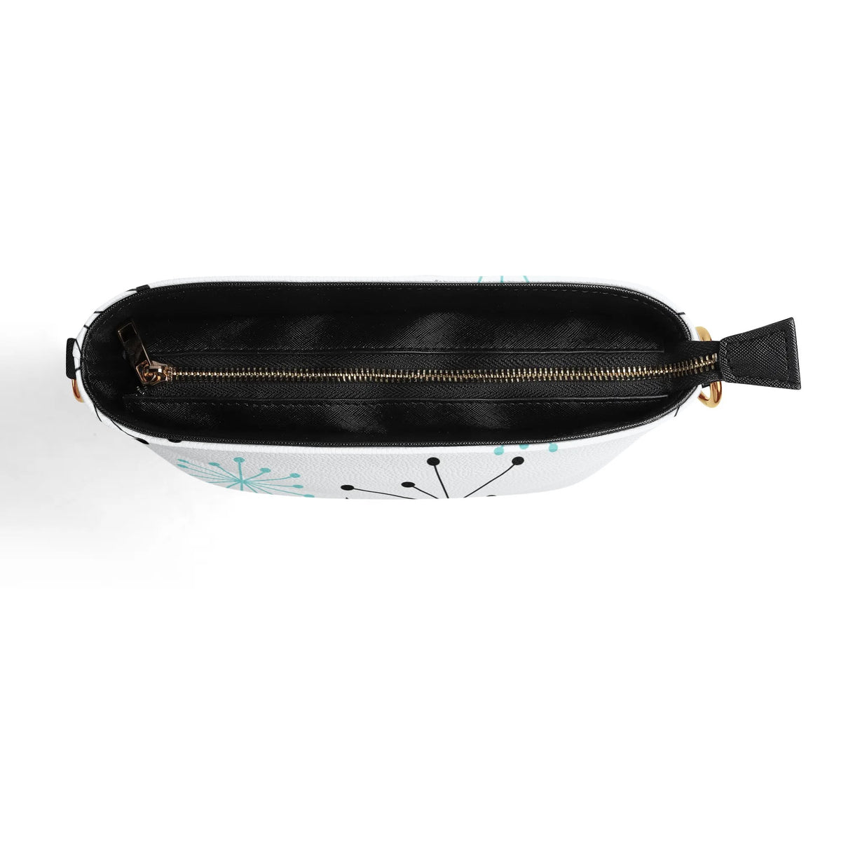Atomic Cat Bucket Shoulder Bag, Atomic 50s Mid Century Mod Kitschy Trendy Purse - Mid Century Modern Gal